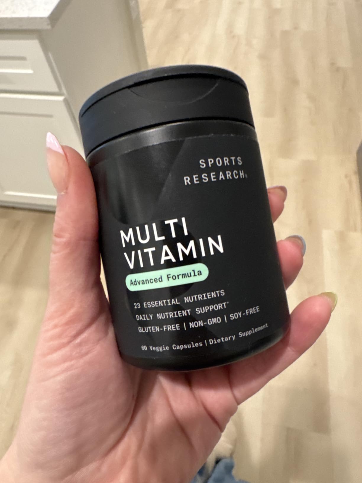 Sports Research Multivitamin - Advanced Formula - 23 Essential Vitamins & Minerals with CoQ10 & Iodine - Daily Nutrient Support - Non-GMO Tested & Gluten-Free - 60 Veggie Capsules customer photo 1