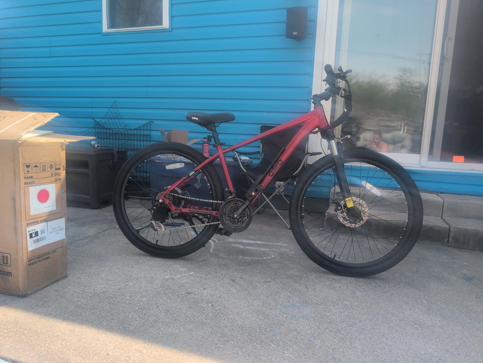 Qlife Racer Electric Bike for Adults - 21-Speed Mountain Lightweight Ebike with Peak 1000W/750W 25MPH/22MPH Brushless Motor, 375Wh Removable Battery, 26X2.1 Tire Step Over E-MTB, Up to 40 Miles customer photo 2