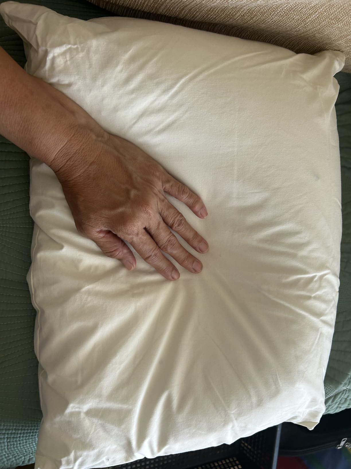 MIOTO Organic Buckwheat Pillow for Sleeping with Dual-Layer Pillowcase and Extra Tartary Buckwheat Hulls, Adjust Height and Firmness, Neck Support Pillow for Back and Side Sleepers 14x20 customer photo 1