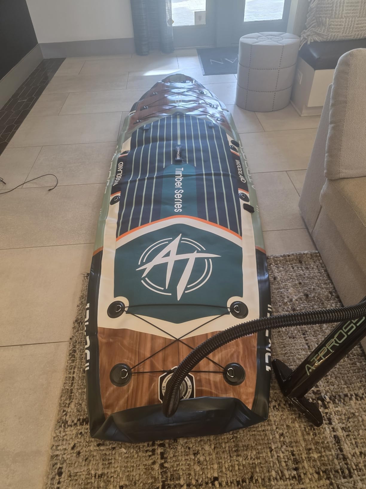 12'x36 Inflatable Paddle Board, 500lbs Extra Wide Stand Up Paddleboard for Adults with Premium SUP Accessories Kit & Backpack, Blow Up Kayak Non-Slip Stable Deck Boat for Yoga Fishing Surf customer photo 1