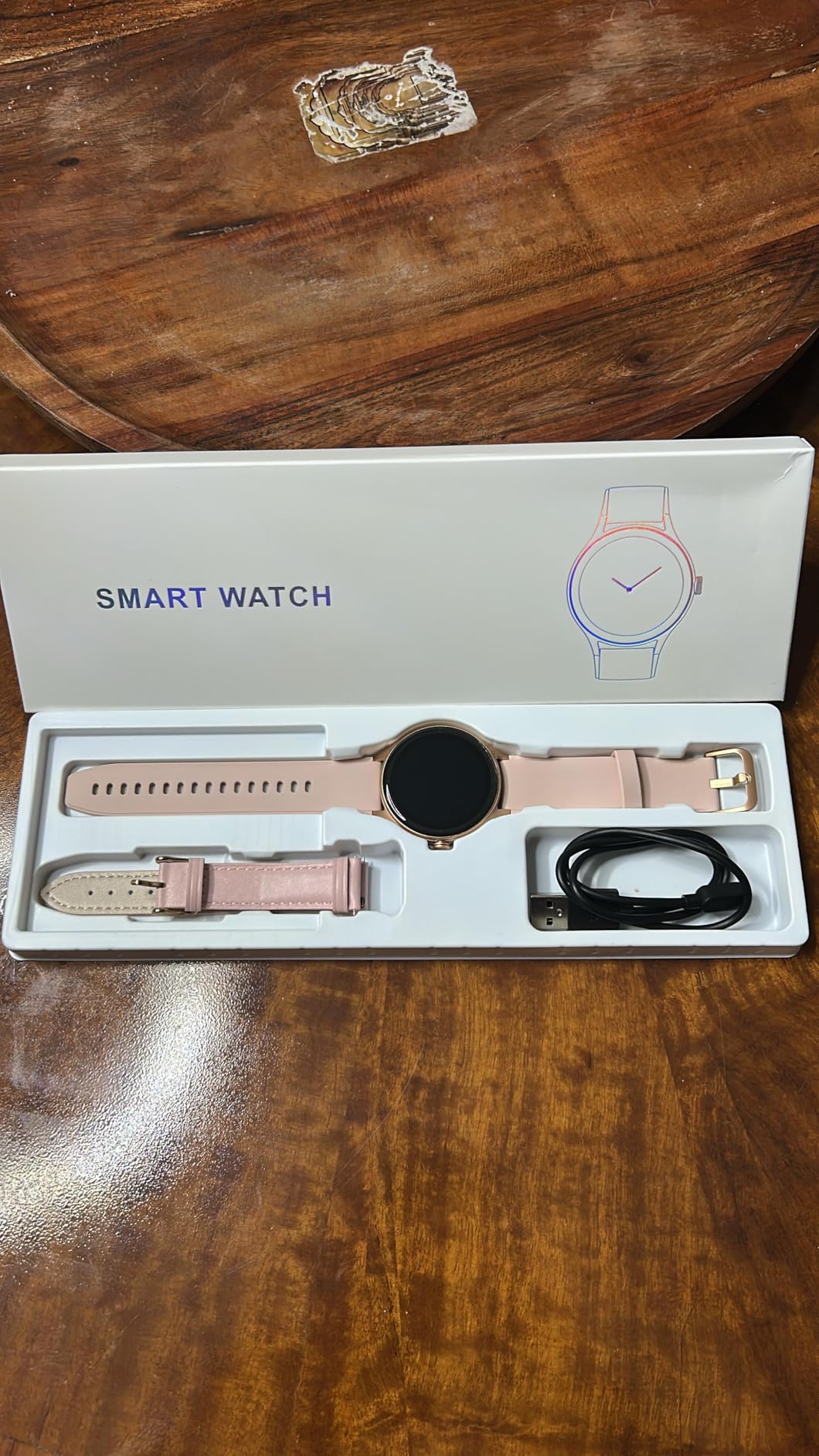 Woneligo Smart Watch for Women, 1.57inch AMOLED Touchscreen Fitness Watch for iPhone and Android, Heart Rate/SpO2/Sleep Monitor, 110+ Sport Modes IP68 Waterproof Bluetooth Calls, 2 Bands (Pink, 1.57) customer photo 1
