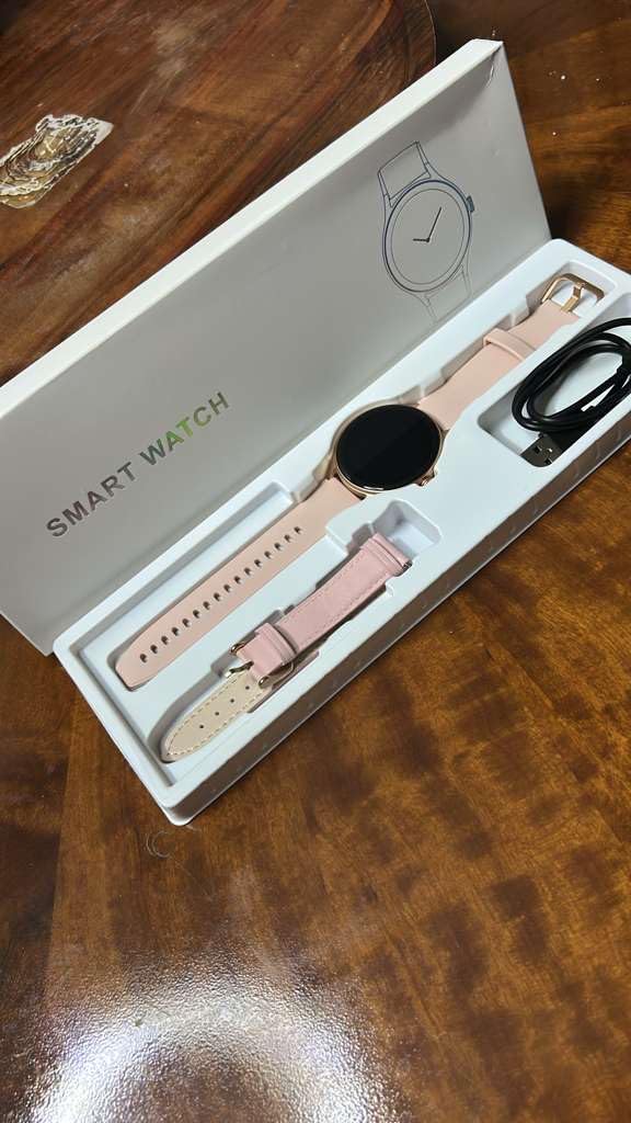 Woneligo Smart Watch for Women, 1.57inch AMOLED Touchscreen Fitness Watch for iPhone and Android, Heart Rate/SpO2/Sleep Monitor, 110+ Sport Modes IP68 Waterproof Bluetooth Calls, 2 Bands (Pink, 1.57) customer photo 2
