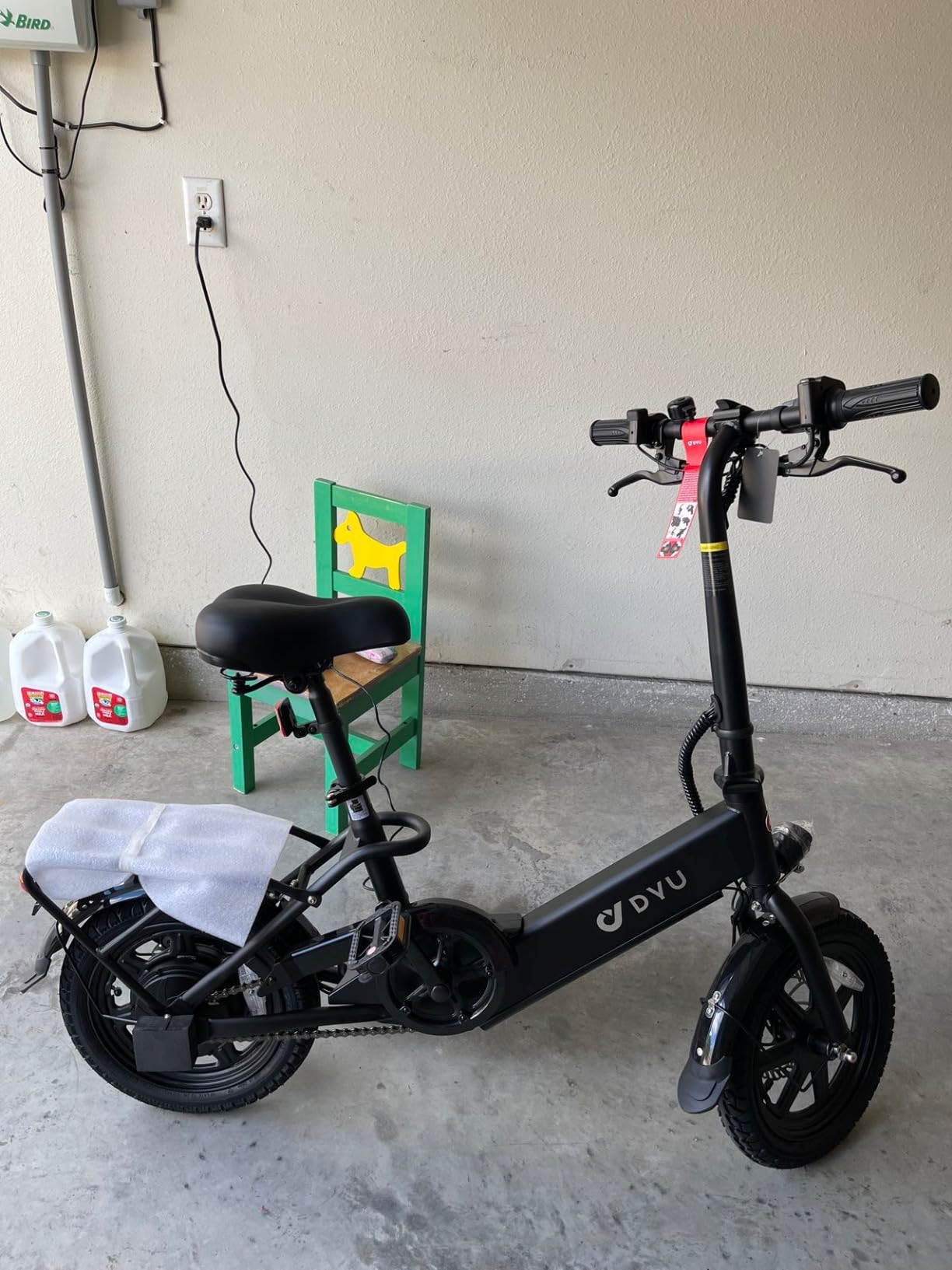 DYU Electric Bike for Adults Teens, Folding Electric Bicycle,Commuter City E-Bike with 350W Motor and 36V 7.8Ah Battery,3 Levels Assist, Dual Disc Brakes customer photo 2