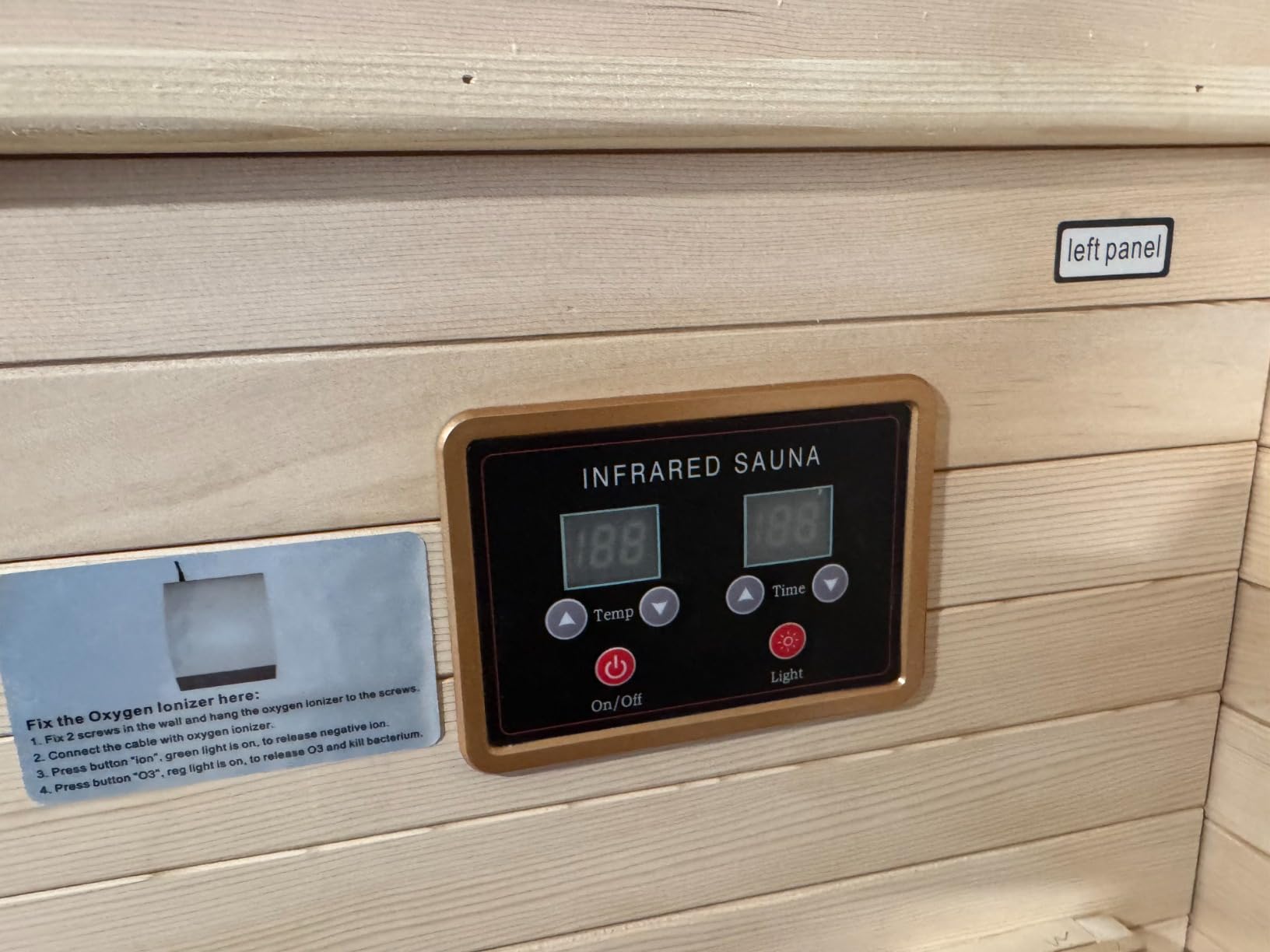 2 Person Far Infrared Sauna for Home, Canadian Hemlock Wood Infrared Sauna, 1800W Low EMF Sauna with 8 Mica Heating Panels, Bluetooth, FM Radio, Color Light Therapy, Indoor Home Spa Sauna customer photo 1