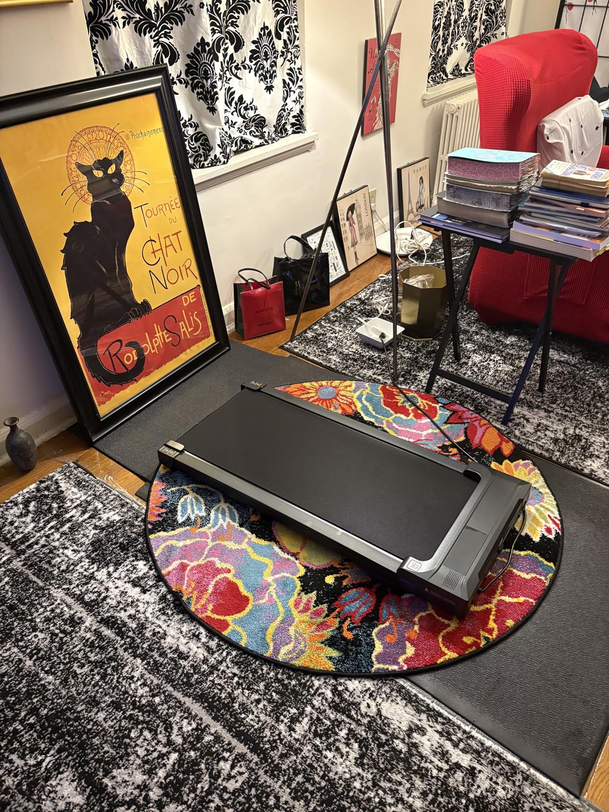 Walking Pad Treadmill for Home - Under Desk Treadmills Portable Mini Compact Walk Running Machine Pads Slim Lightweight Caminadora Eléctrica para Casa Office Small Spaces with Adjustable Speed Remote customer photo 2