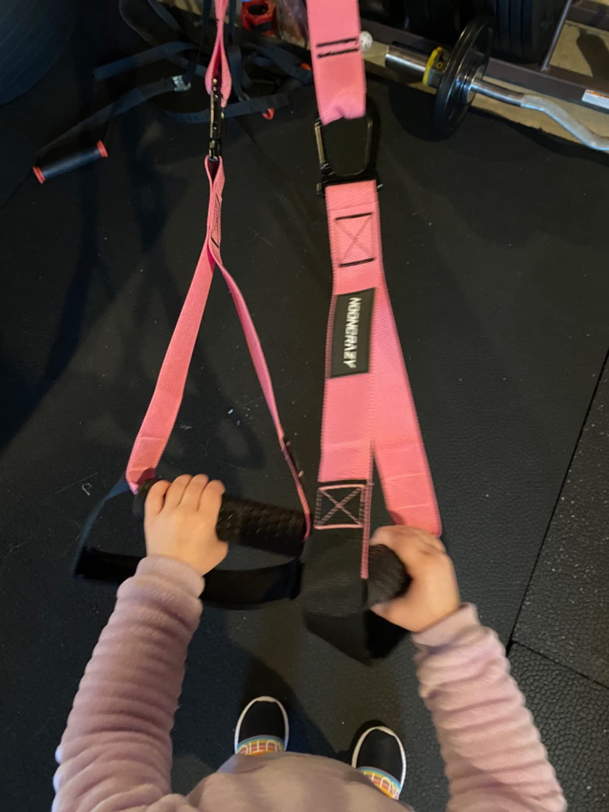 Home Resistance Training Kit, Resistance Trainer Exercise Straps with Handles, Door Anchor and Carrying Bag for Home Gym, Bodyweight Resistance Workout Straps for Indoor & Outdoor customer photo 1