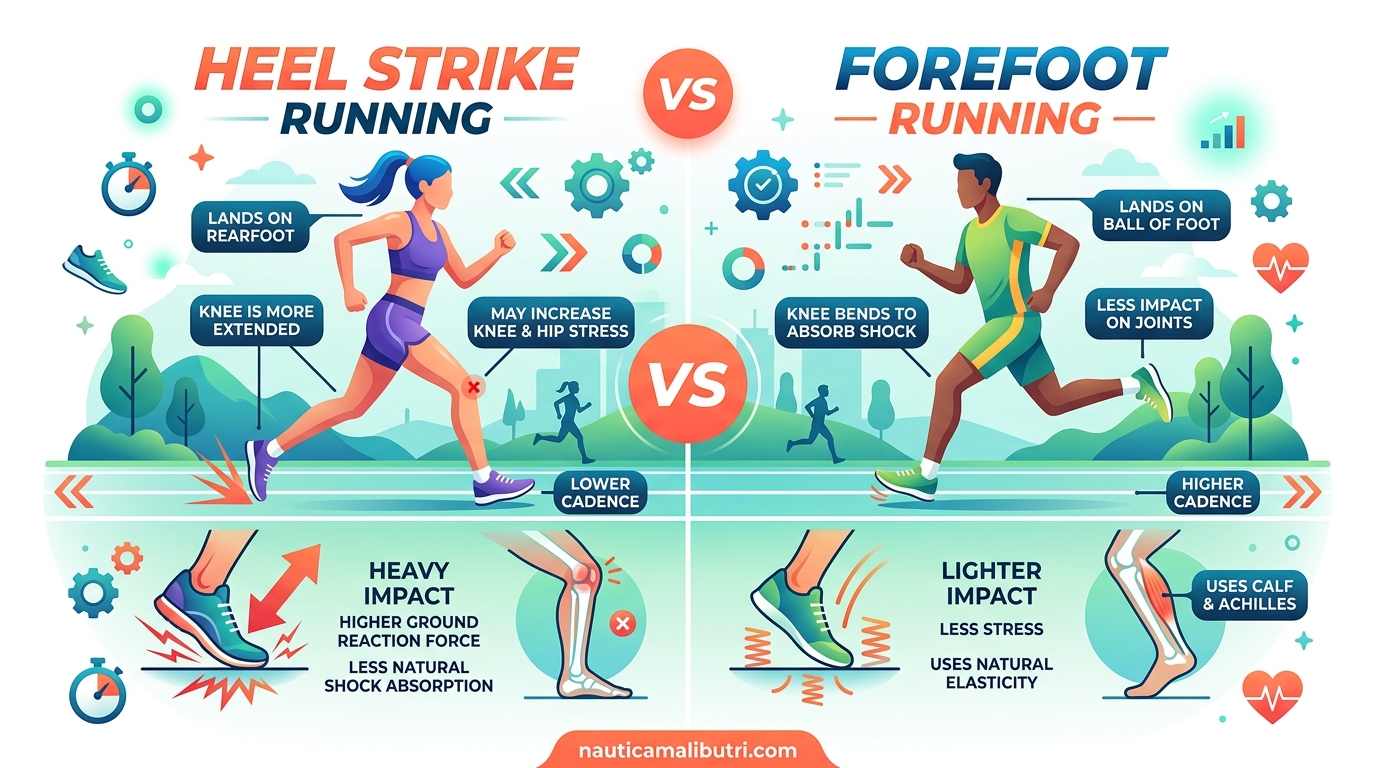 Heel Strike vs Forefoot Running