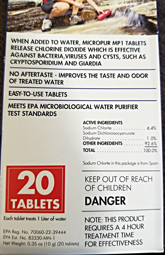 Katadyn Micropur MP1 Purification Tablets (20 Count) customer photo 1