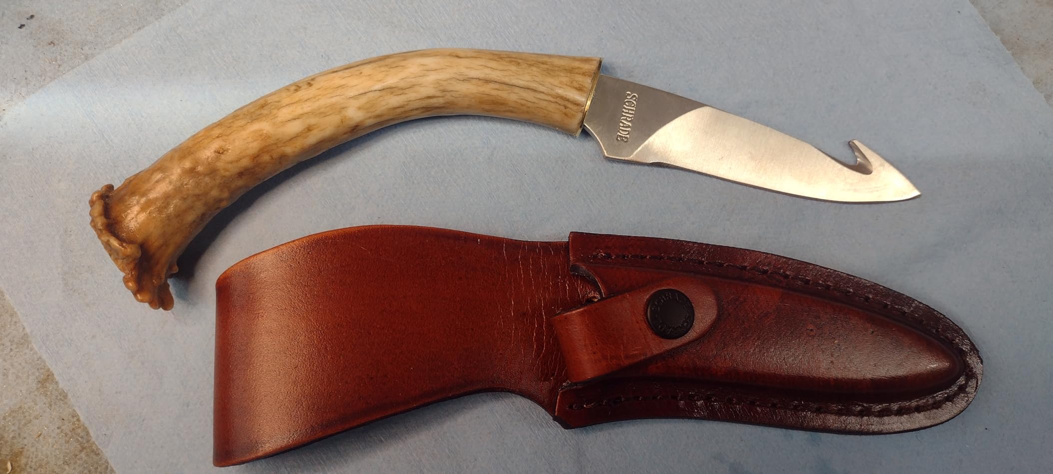 Old Timer 158OT Guthook Skinner 7.3in High Carbon S.S. Full Tang Fixed Blade Knife with 3.5in Blade and Sawcut Handle for Outdoor, Hunting and Camping customer photo 1