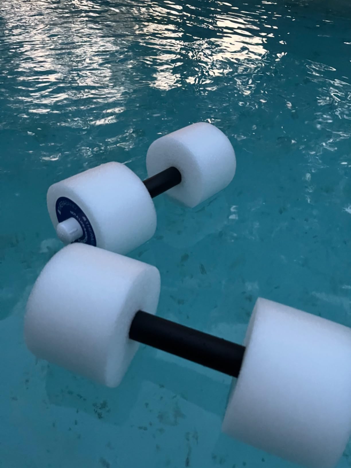 THERABAND Water Weights, Aquatic Dumbbells for Pool Fitness, 2 Foam Weights with Padded Grip for Water Aerobics, Therapy, Workouts, Pool Exercise Equipment, Aqua Training customer photo 1