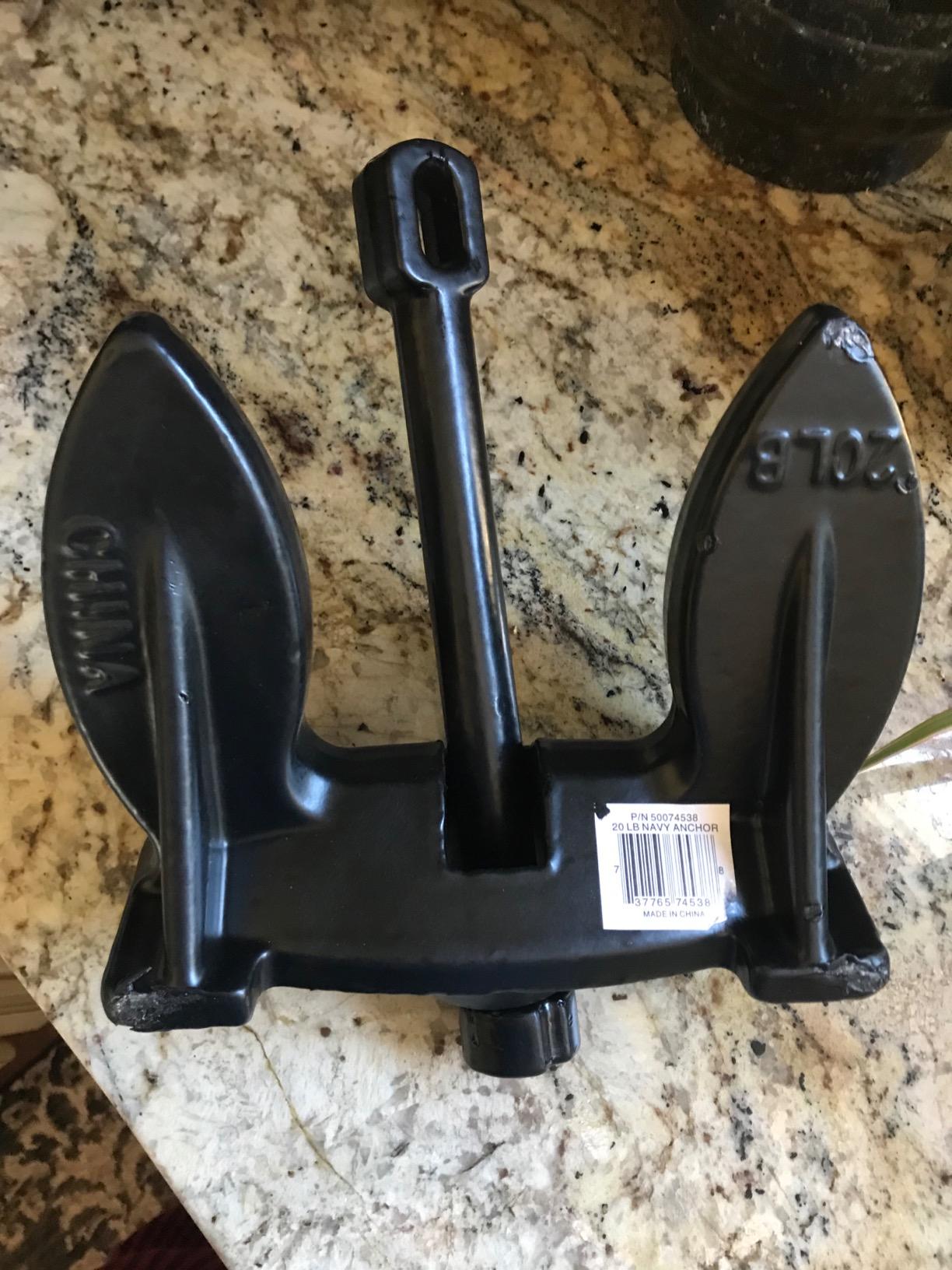 SeaSense Navy Anchor 20-Pound, Vinyl Coated Black customer photo 2