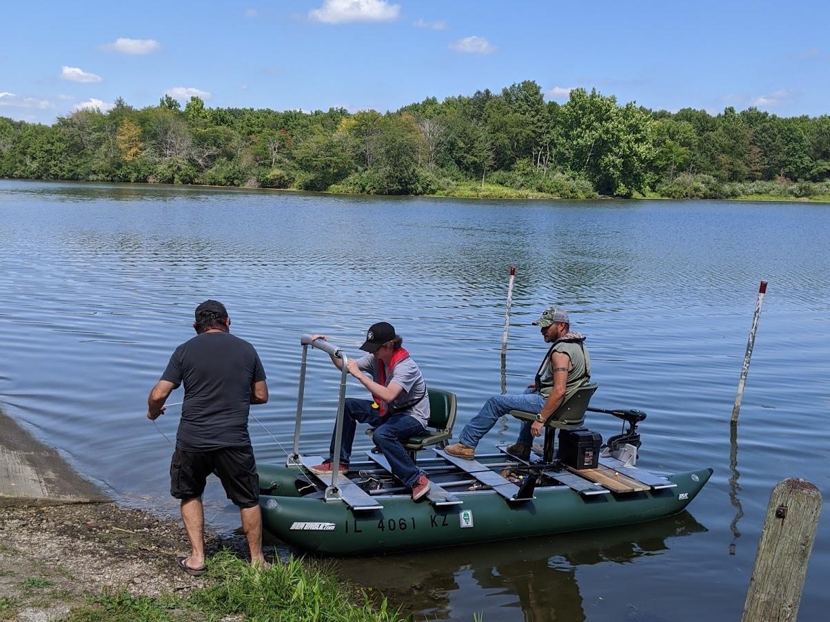 Sea Eagle 375fc FoldCat 1-2-Persons Inflatable Fishing Pontoon Boat, Lightweight & Portable, w/2 Green Swivel Seats, Pedestal, Oar Set, Scotty Rod Holders, Boat Bag, & Pump customer photo 2
