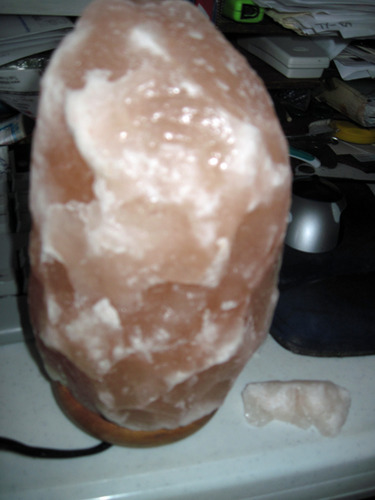WBM Salt Lamp - USB Himalayan Salt Lamp with Touch Dimmer Control, Natural Pink Crystal, 5-7 lbs, Wooden Base, LED Bulb, Room Decor, Home Decor, Relaxation, Ambiance, Gift customer photo 2