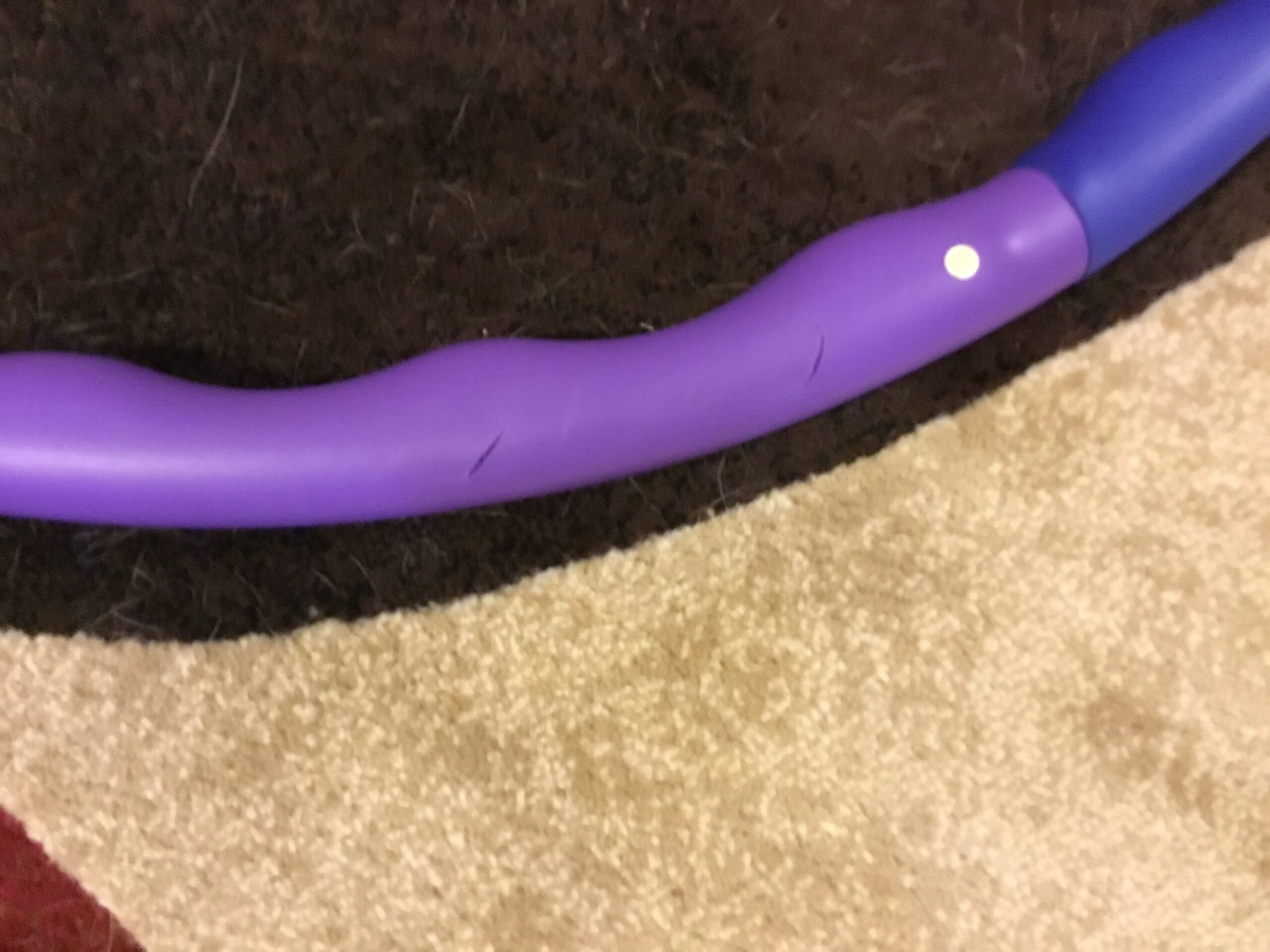 Weighted Hula Hoop, ACU Hoop 3L - 3.3 lb Large, Weight Loss Fitness Workout Sports Hoop with ridges. (Rainbow Colors) customer photo 2