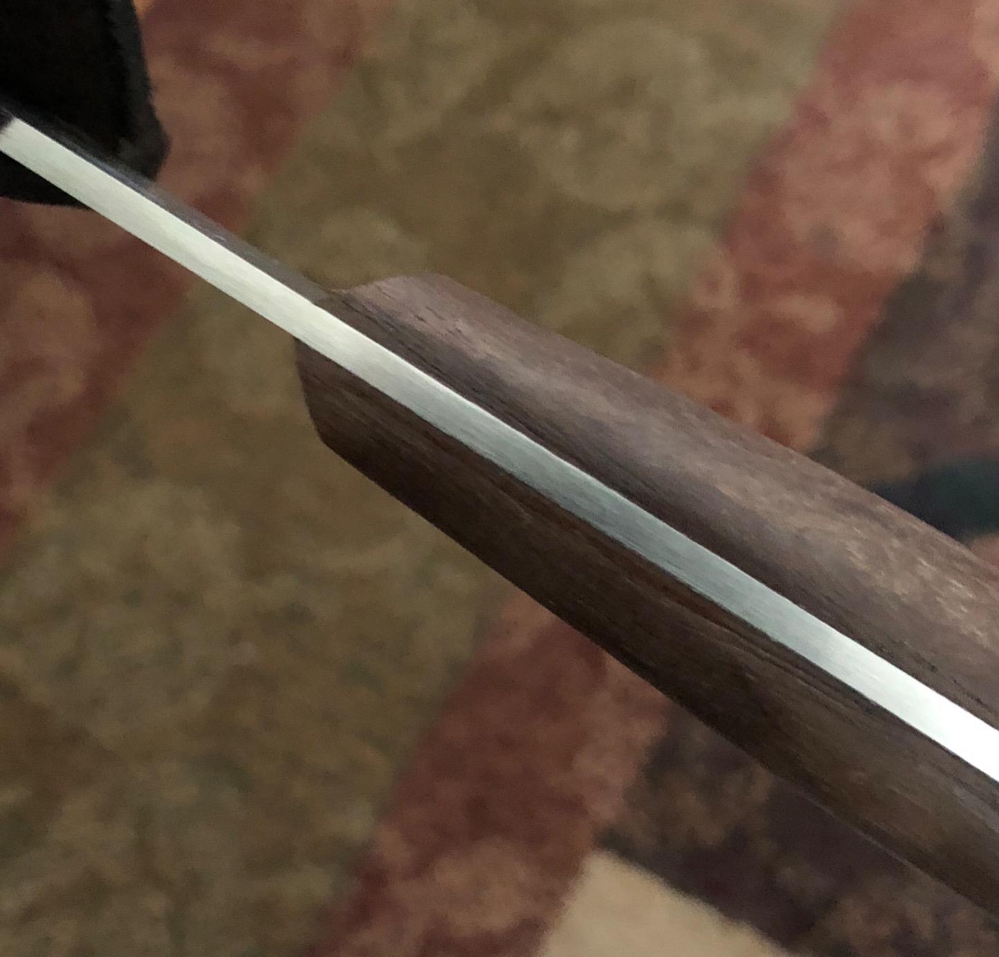 Condor Bushlore Knife - Bushcraft Knife - 1075 High Carbon Steel - Walnut Handle - Scandi Grind - Small Fixed Blade Knives - Hand Crafted Leather Sheath - 3mm Thick - 4.3in Blade customer photo 1