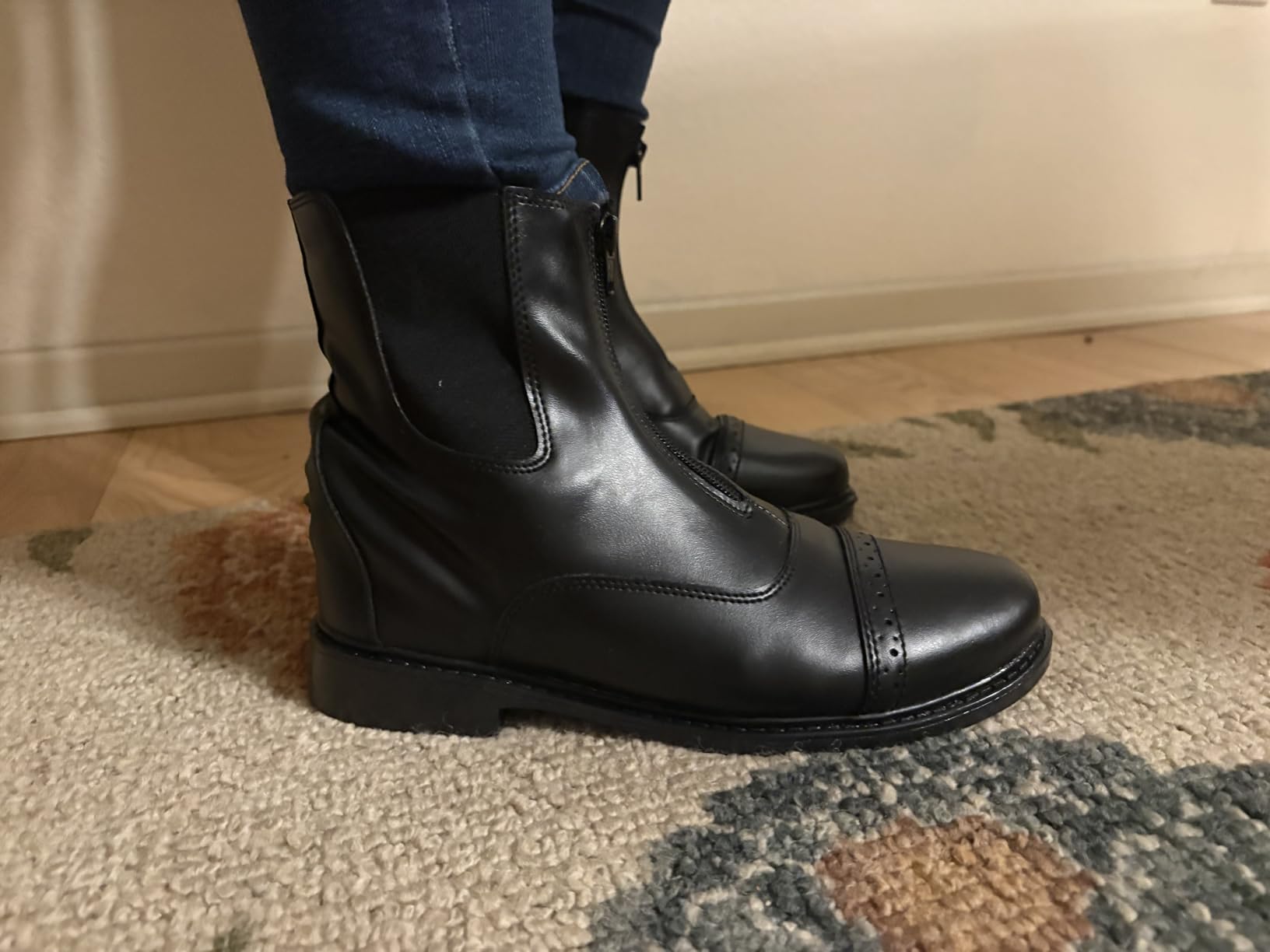 TuffRider Ladies Starter Front Zip Paddock Boots - Durable Water-Resistant Horse Riding Boots for Women customer photo 1