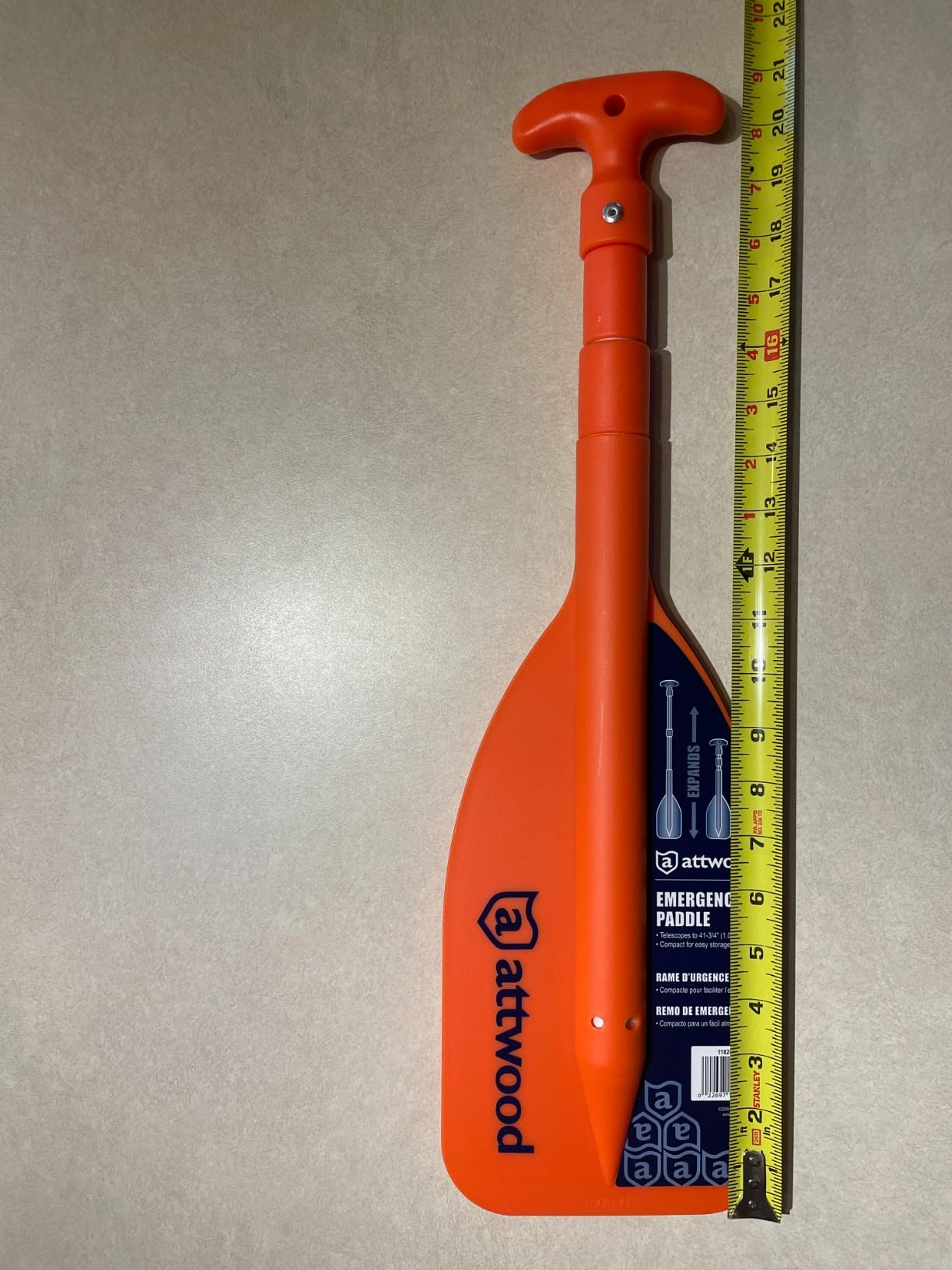 Attwood Emergency Telescoping Paddle for Boating, Orange customer photo 2