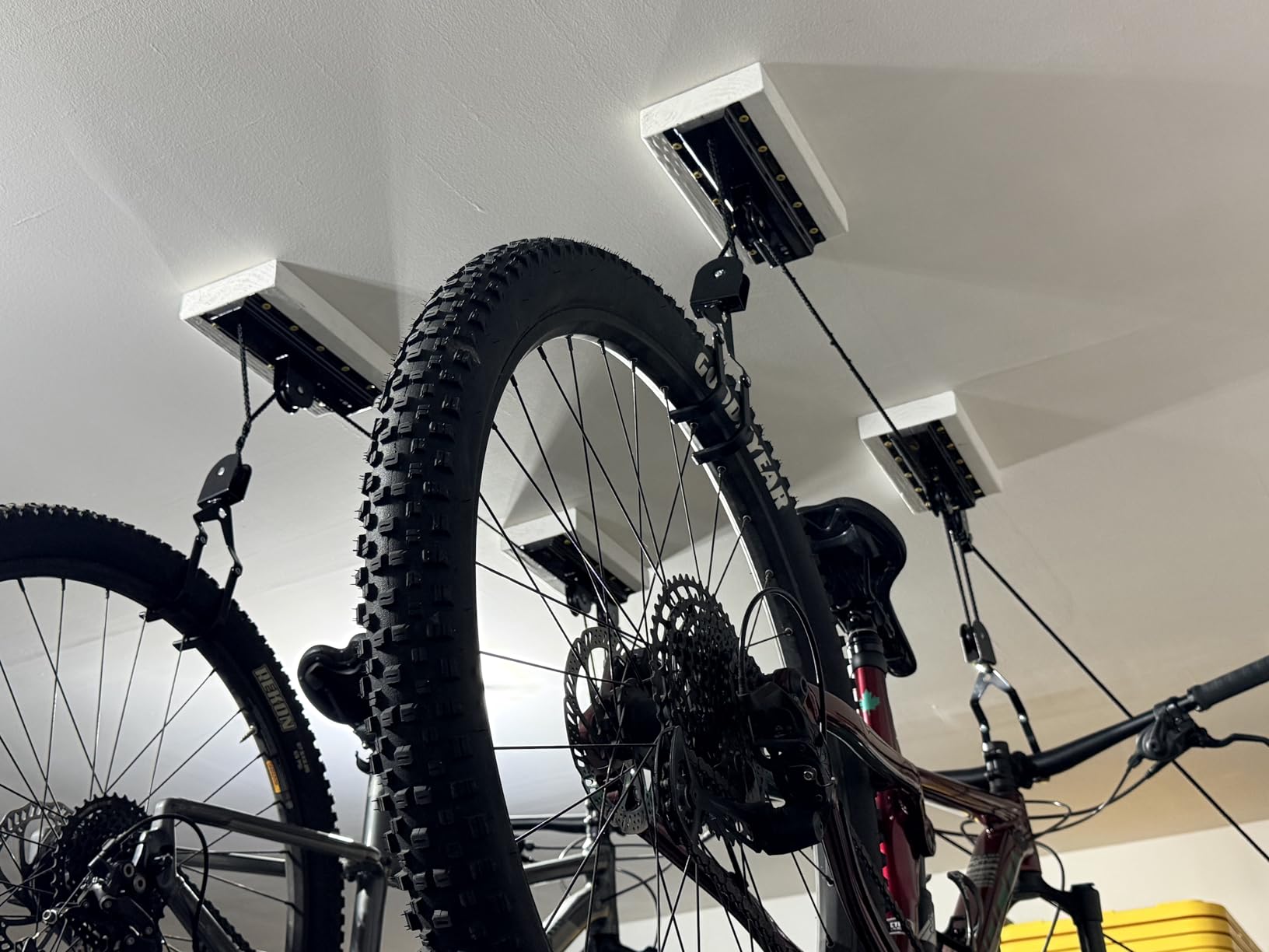 Bike Hanger - Overhead Hoist Pulley System with 100lb Capacity for Bicycles or Ladders - Secure Garage Ceiling Storage by Rad Sportz customer photo 2