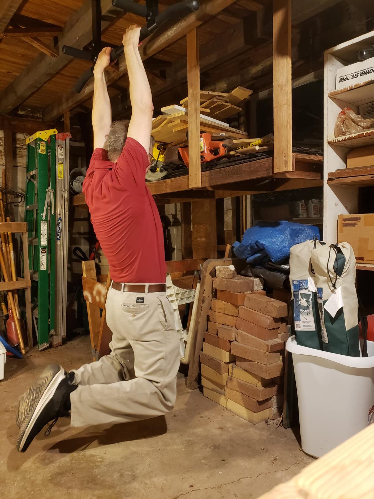 Joist Mount Pull Up Bar with Extra Hardware and Mounting Template for Easy Install to Beam or Rafter by Ultimate Body Press customer photo 2
