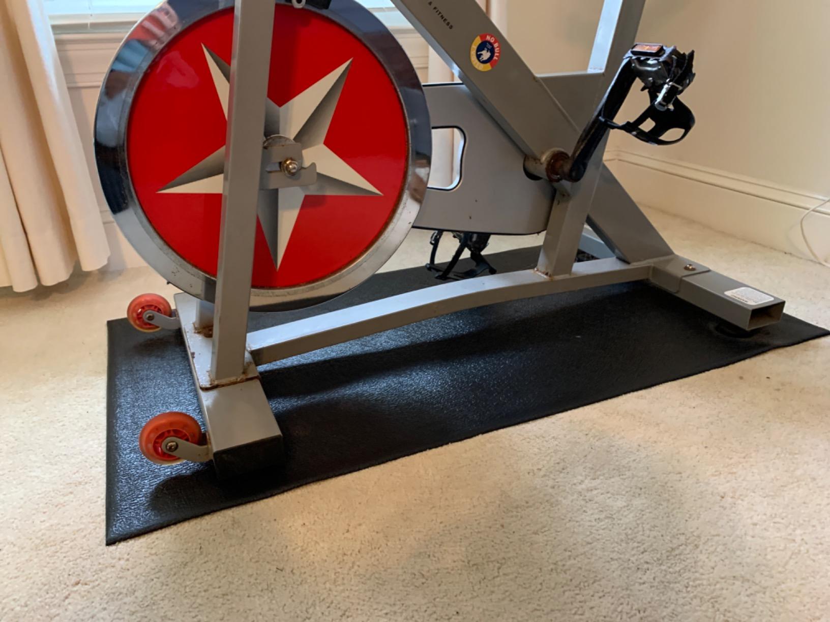 Supermats Heavy Duty Equipment Mat 20GS Made in U.S.A. for Indoor Cycles Exercise Upright Bikes and Steppers customer photo 1