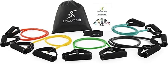 ProsourceFit Single Stackable Resistance Bands with Door Anchor and Exercise Guide, 8-12 LB, Heavy Duty Fitness Tube for Full-Body Exercises and Home Workouts customer photo 1