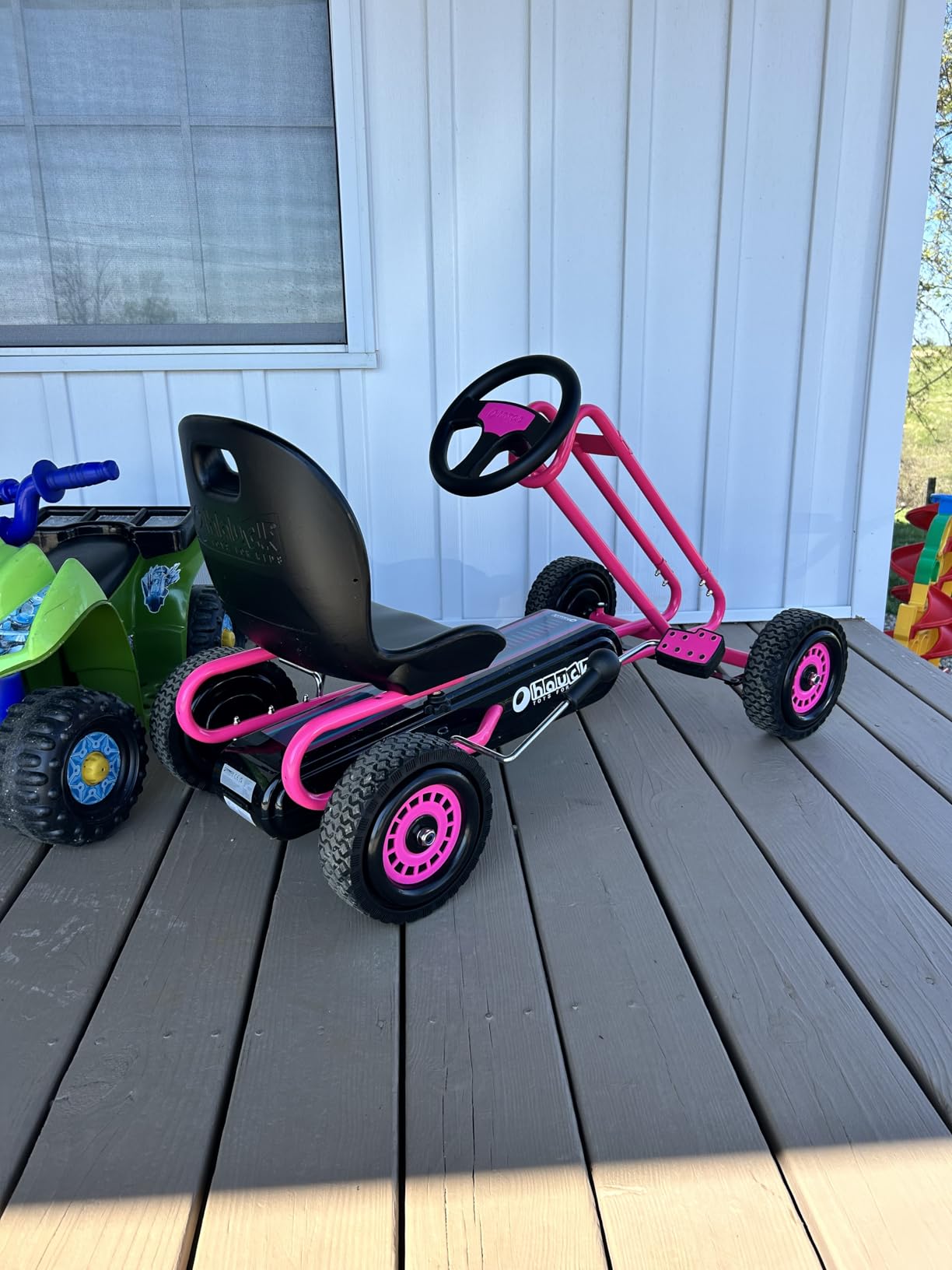 hauck Kids Pedal Go Kart, 4 Wheel Bike Cart, Ride for Ages 4-8, Green - Outdoor Bicycle Karts with Plastic Wheels for Boys and Girls customer photo 2