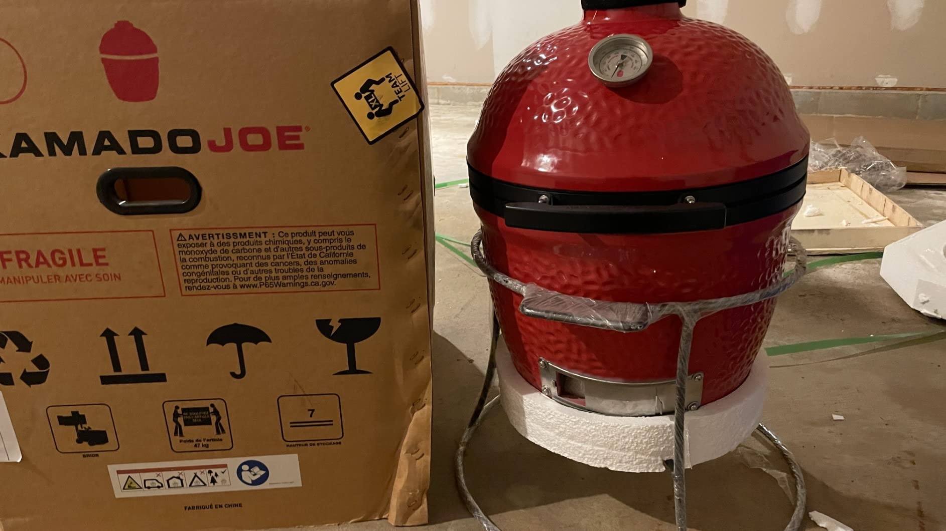 Kamado Joe Joe Jr 13.5-inch Portable Ceramic Charcoal Grill with Grill Stand, Stainless Steel Cooking Grate, Heat Deflectors and Ash Tool customer photo 2