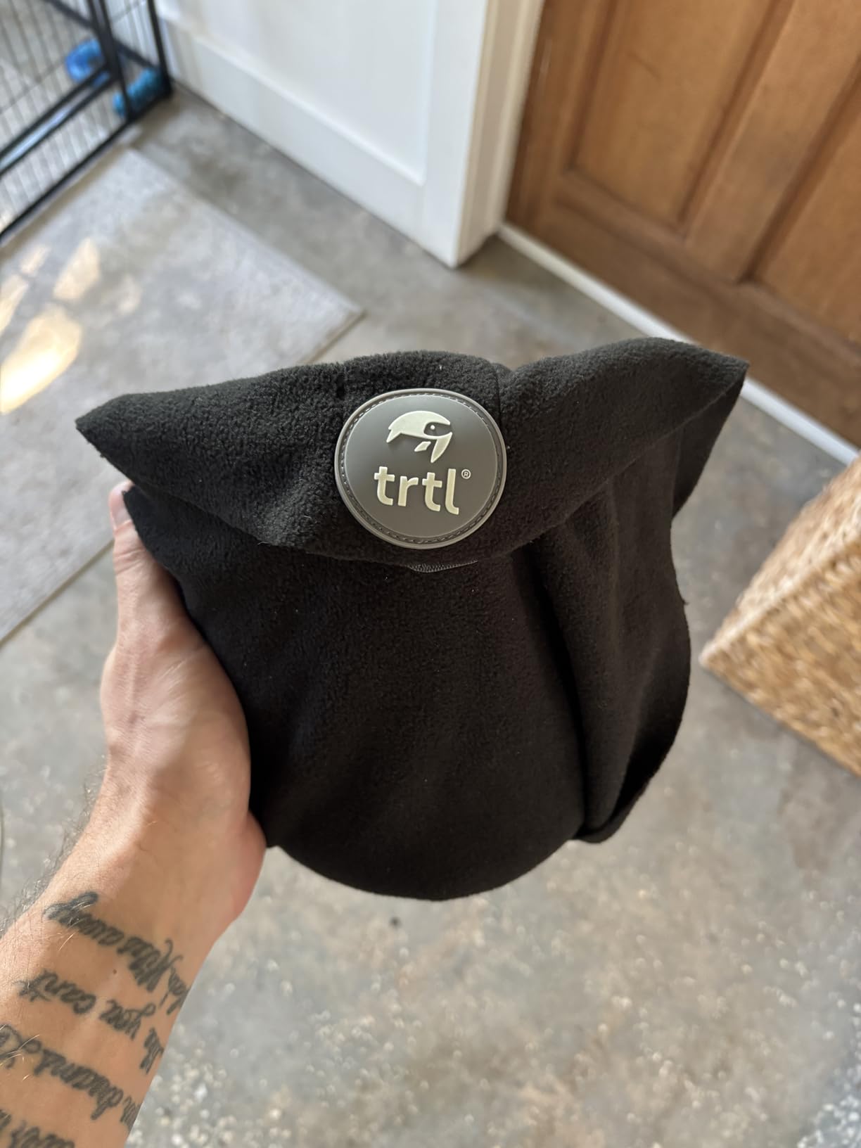 Trtl Pillow - Scientifically Proven, Super Soft Neck Support Travel Pillow for Airplanes - Lightweight and Machine Washable - Ergonomic Design for Traveling on Flights, Cars, and Trains - Grey customer photo 1