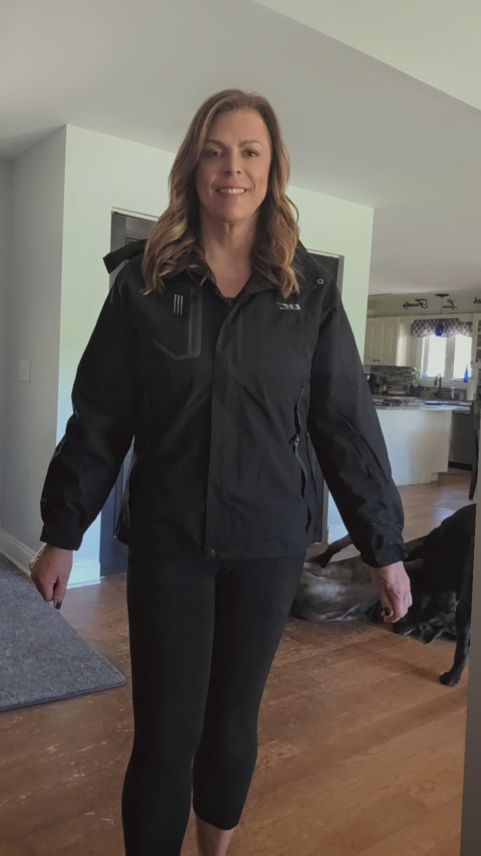 Diamond Candy Women's Lightweight Waterproof Rain Jacket with Hood for Hiking, Travel and Rainy Days customer photo 1