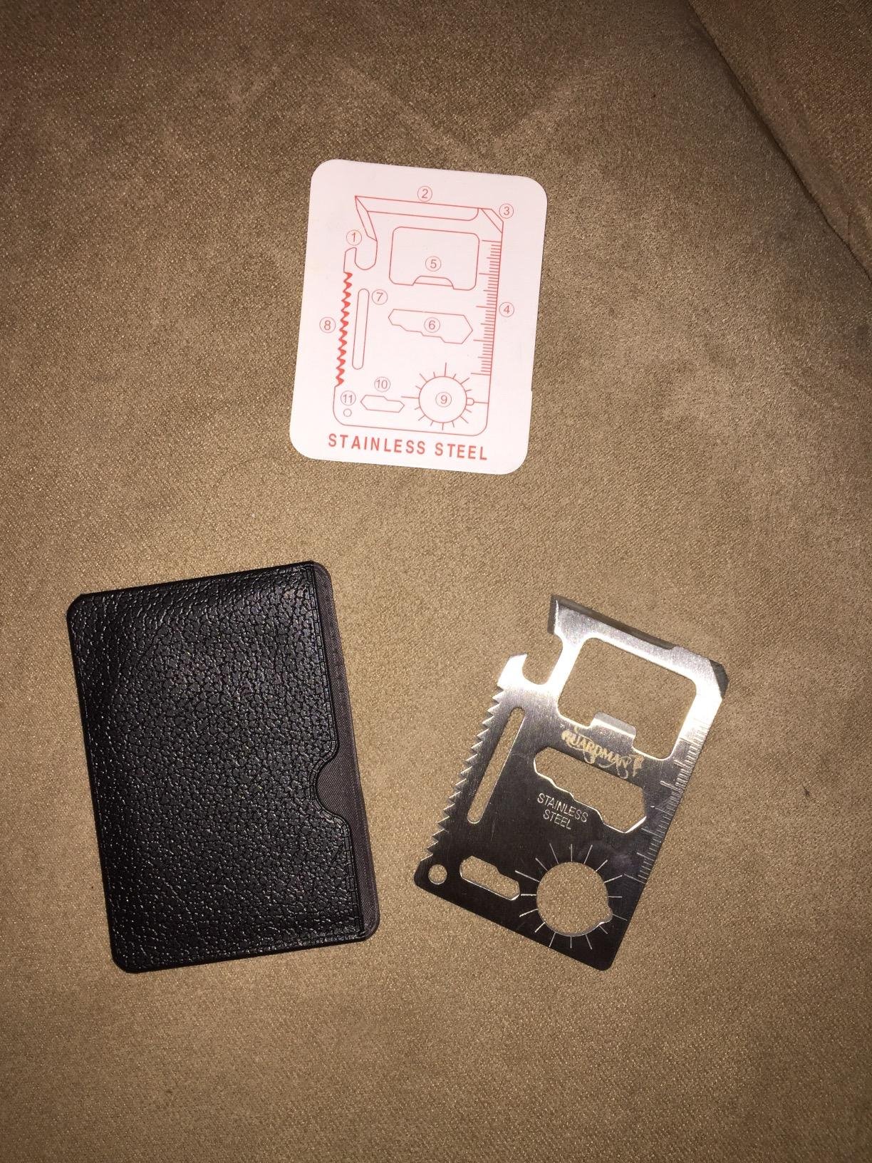 GUARDMAN 11-in-1 Survival Credit Card Multitool - Multipurpose Tactical Wallet Tool with Bottle Opener, Survival Knife customer photo 1