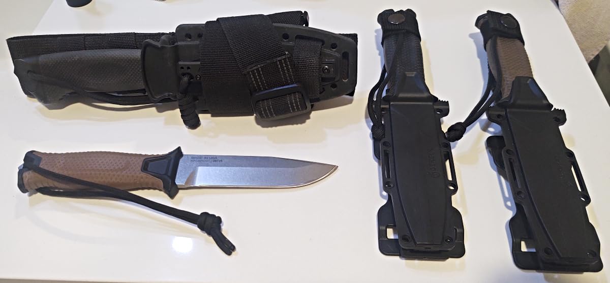 Gerber Gear StrongArm Fixed Blade Knife - Tactical Survival Knife for Camping & Hunting - Made in USA - Plain Edge - Black customer photo 1