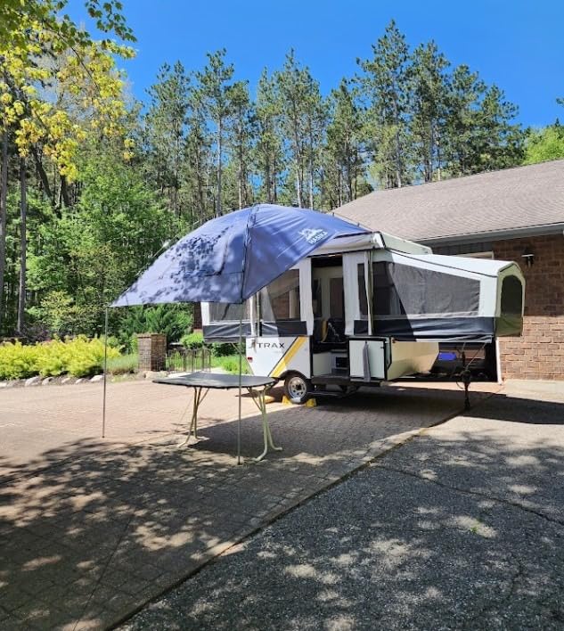 Hasika Waterproof SUV Tailgate Tent and Car Awning | Universal fit for SUVs Vans RV Trailer. Features heavy-duty suction cups, adjustable poles, and 76 sq ft of waterproof shade customer photo 2