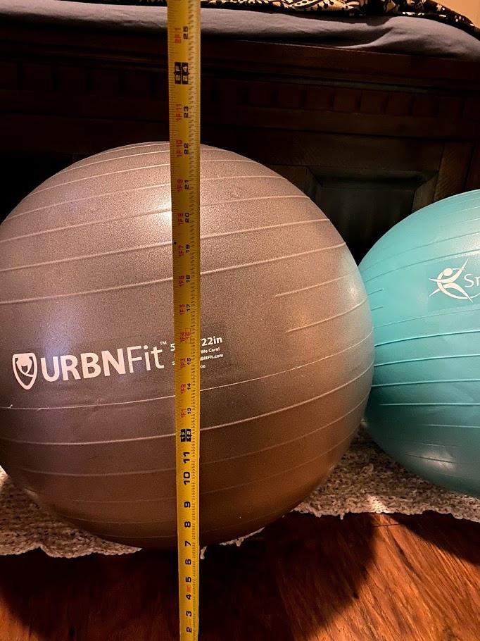 URBNFit Exercise Ball - Yoga Ball for Workout Pregnancy Stability - AntiBurst Swiss Balance Ball w/ Pump - Fitness Ball Chair for Office, Home Gym customer photo 1