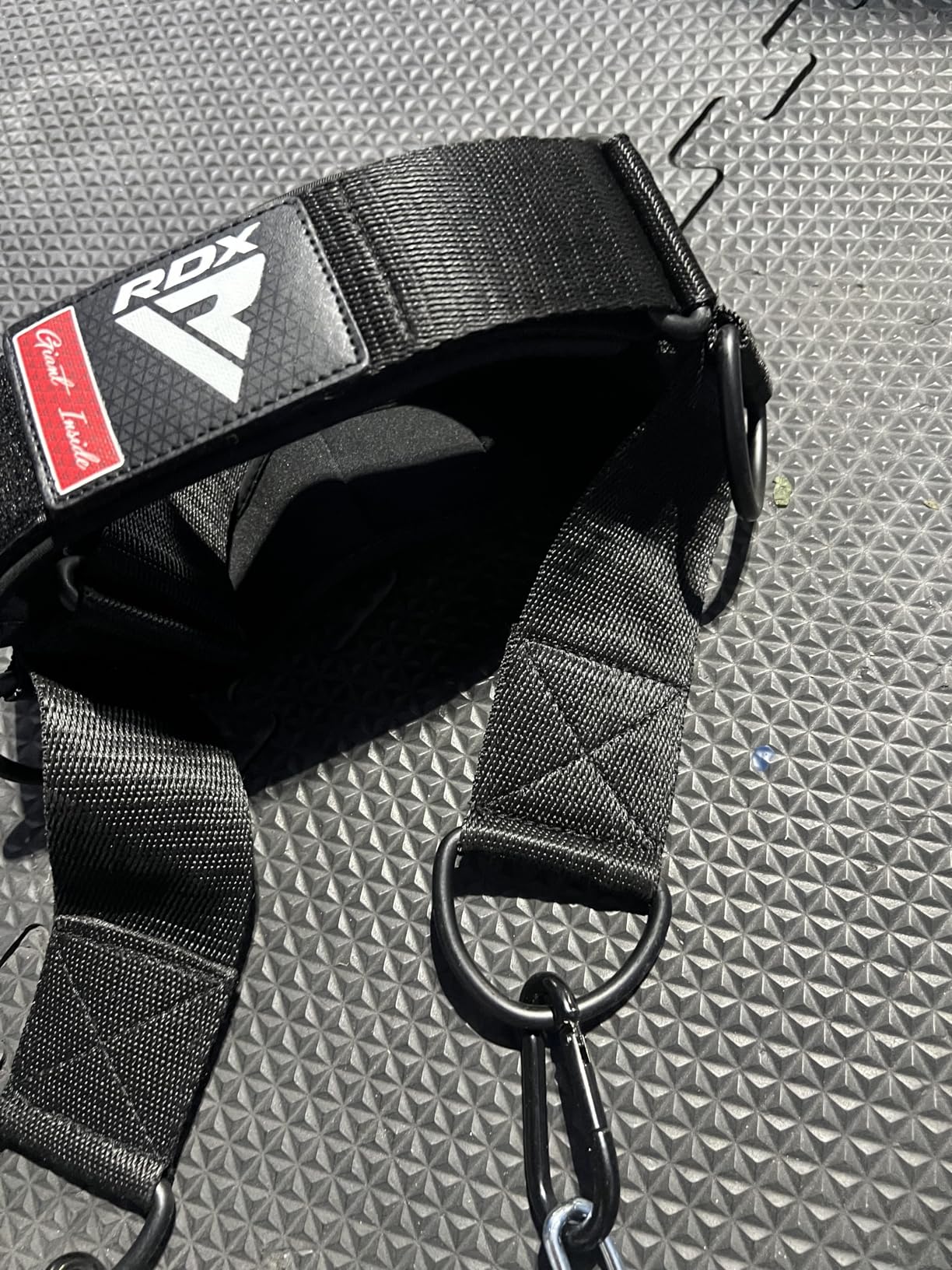 RDX Neck Harness Weight Lifting Training, Head Harness Exerciser, 4MM Padded Neck Builder, 90CM Long Adjustable Steel Chain, Gym Boxing Strength Resistance Workout, Strengthener Trainer Equipment customer photo 1