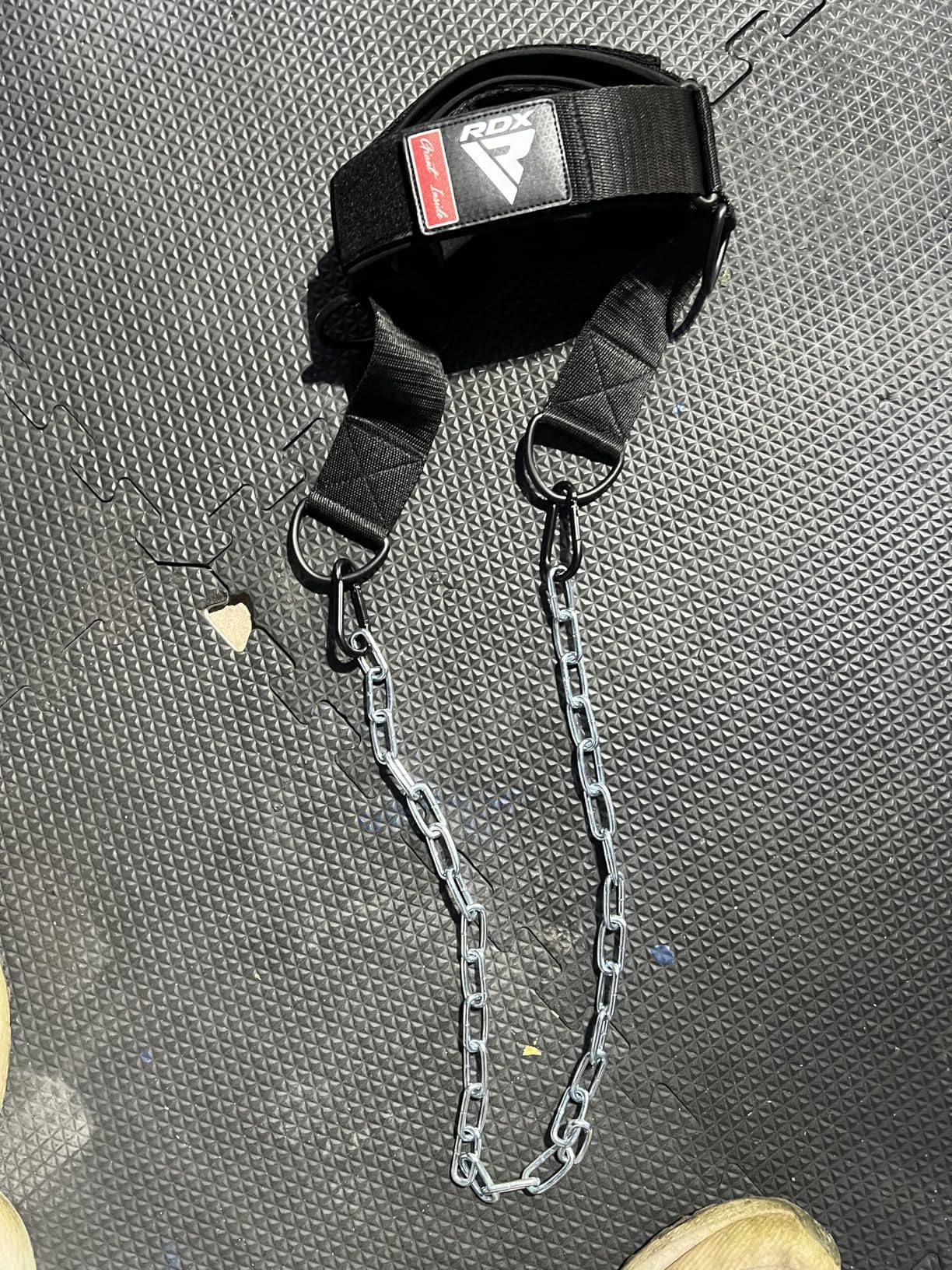 RDX Neck Harness Weight Lifting Training, Head Harness Exerciser, 4MM Padded Neck Builder, 90CM Long Adjustable Steel Chain, Gym Boxing Strength Resistance Workout, Strengthener Trainer Equipment customer photo 2