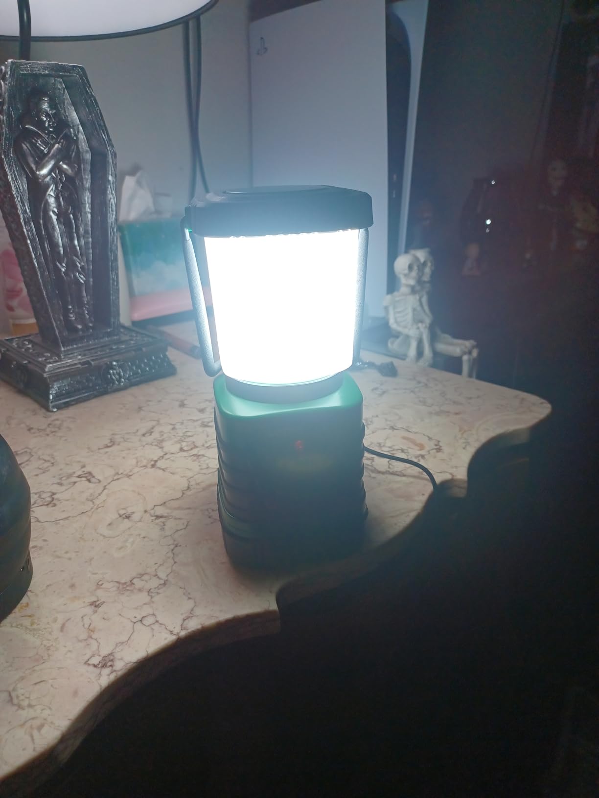 Lepro 1000LM LED Camping Lantern Rechargeable, 4400mAh Power Bank, Green Tent Light with 4 Light Modes, Waterproof Lantern Flashlight for Hurricane Emergency, Camping Essentials, USB Cable Included customer photo 1