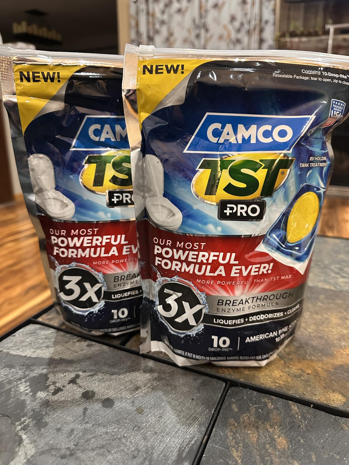 Camco TST MAX RV Toilet Treatment Drop-INs - Control Unwanted Odors & Break Down Waste and Tissue - Safe Septic Tank Treatment - Orange Scent, 30-Pack (41183) customer photo 1
