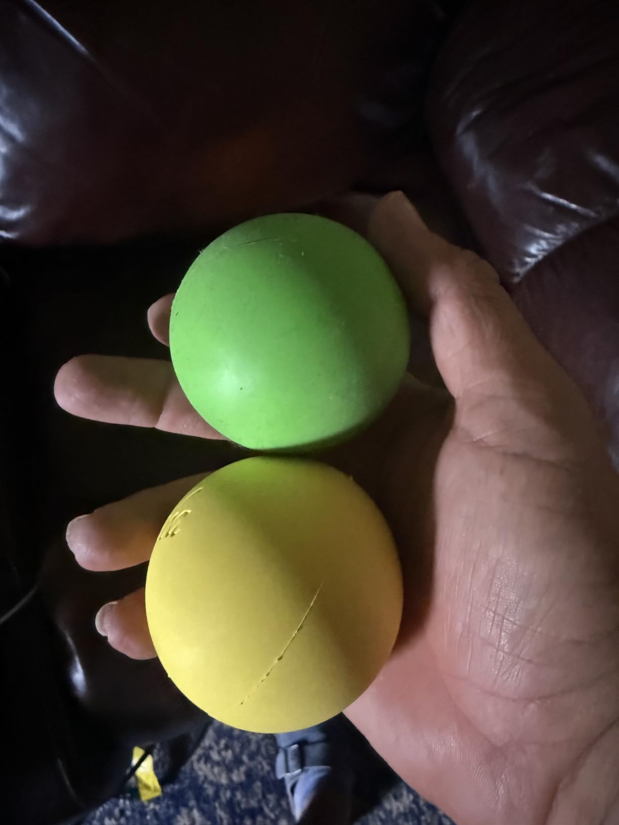 Kieba Massage Lacrosse Balls for Myofascial Release, Trigger Point Therapy, Muscle Knots, and Yoga Therapy. Set of 2 Firm Balls (Blue and Red) customer photo 2