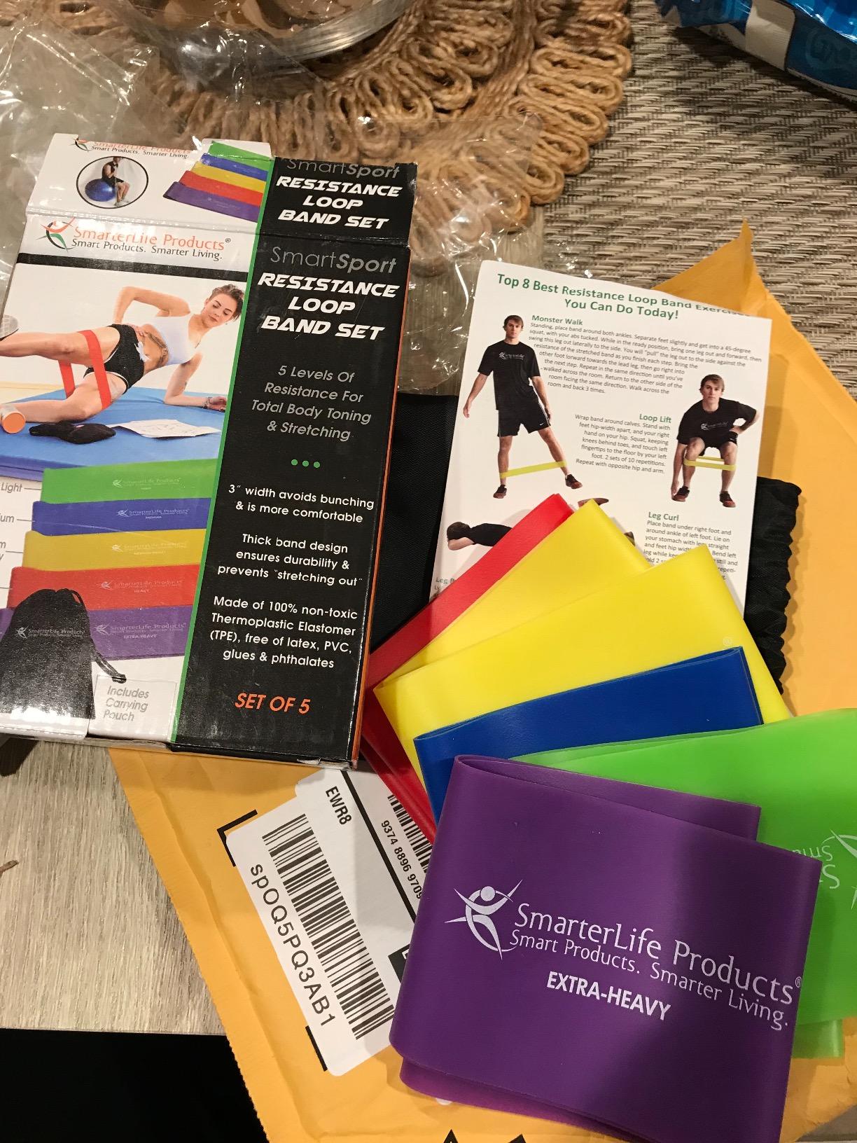 SmarterLife Resistance Bands for Working Out, Latex-Free Exercise Bands for Women, Men, 5 Extra Wide Workout Bands for Weight Loss, Home Gym, Booty Bands, Physical Therapy Bands, Workout Guide customer photo 2
