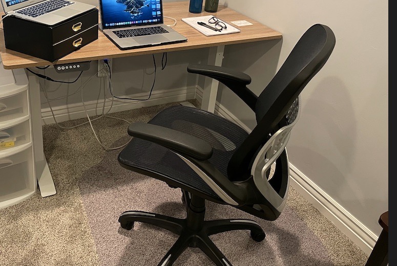 Office Star Ventilated Manager's Office Desk Chair with Breathable Mesh Seat and Back, Black Base, Black customer photo 1