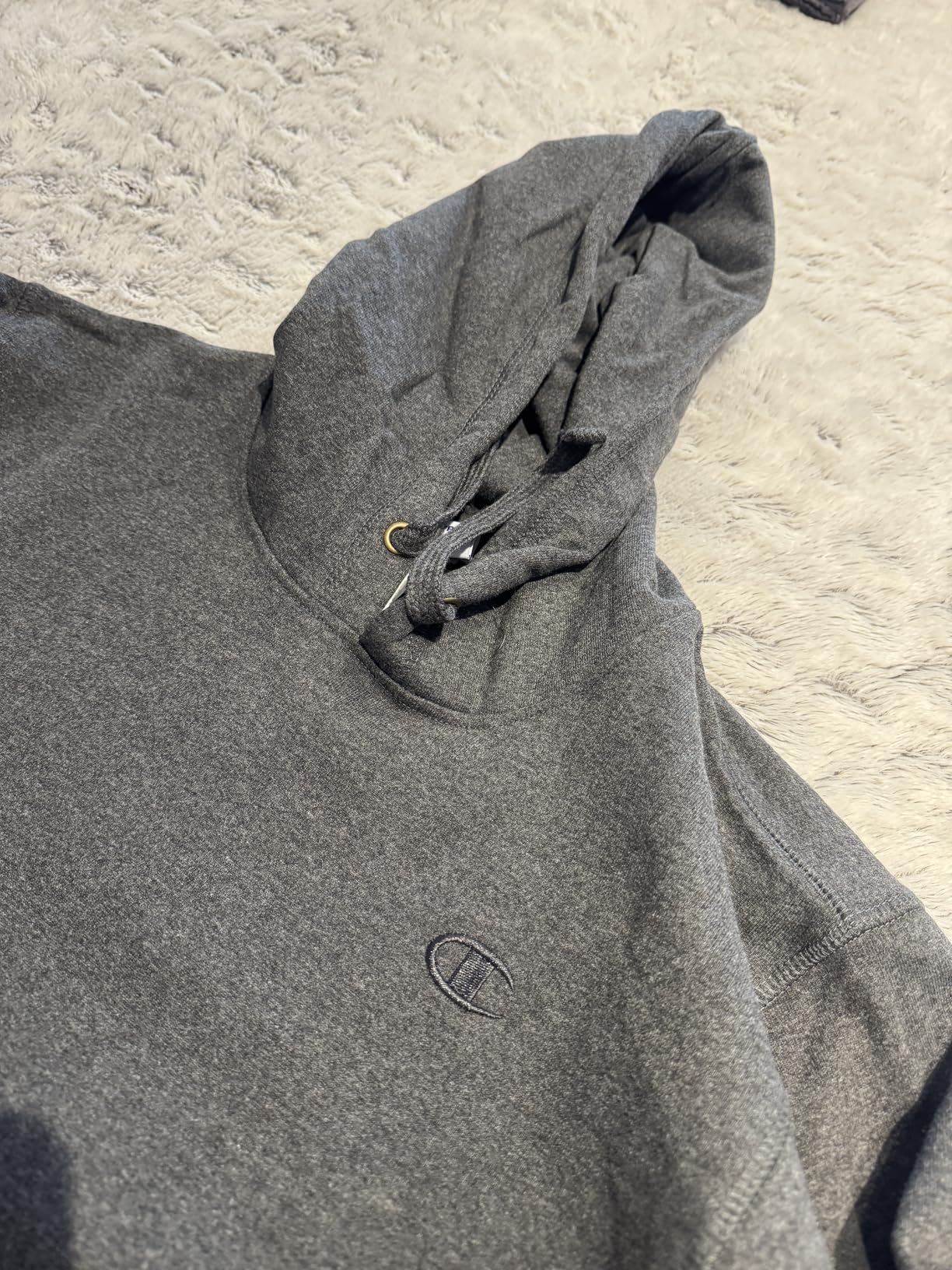 Champion Men's Pullover Fleece Hoodie, Standard Fit, Midweight, C Logo, Available in Regular and Big & Tall customer photo 1