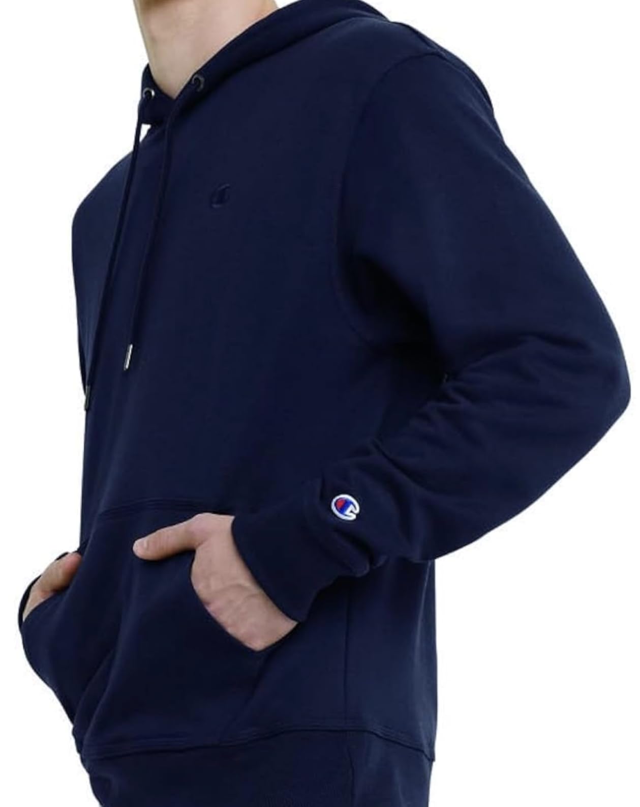 Champion Men's Pullover Fleece Hoodie, Standard Fit, Midweight, C Logo, Available in Regular and Big & Tall customer photo 2