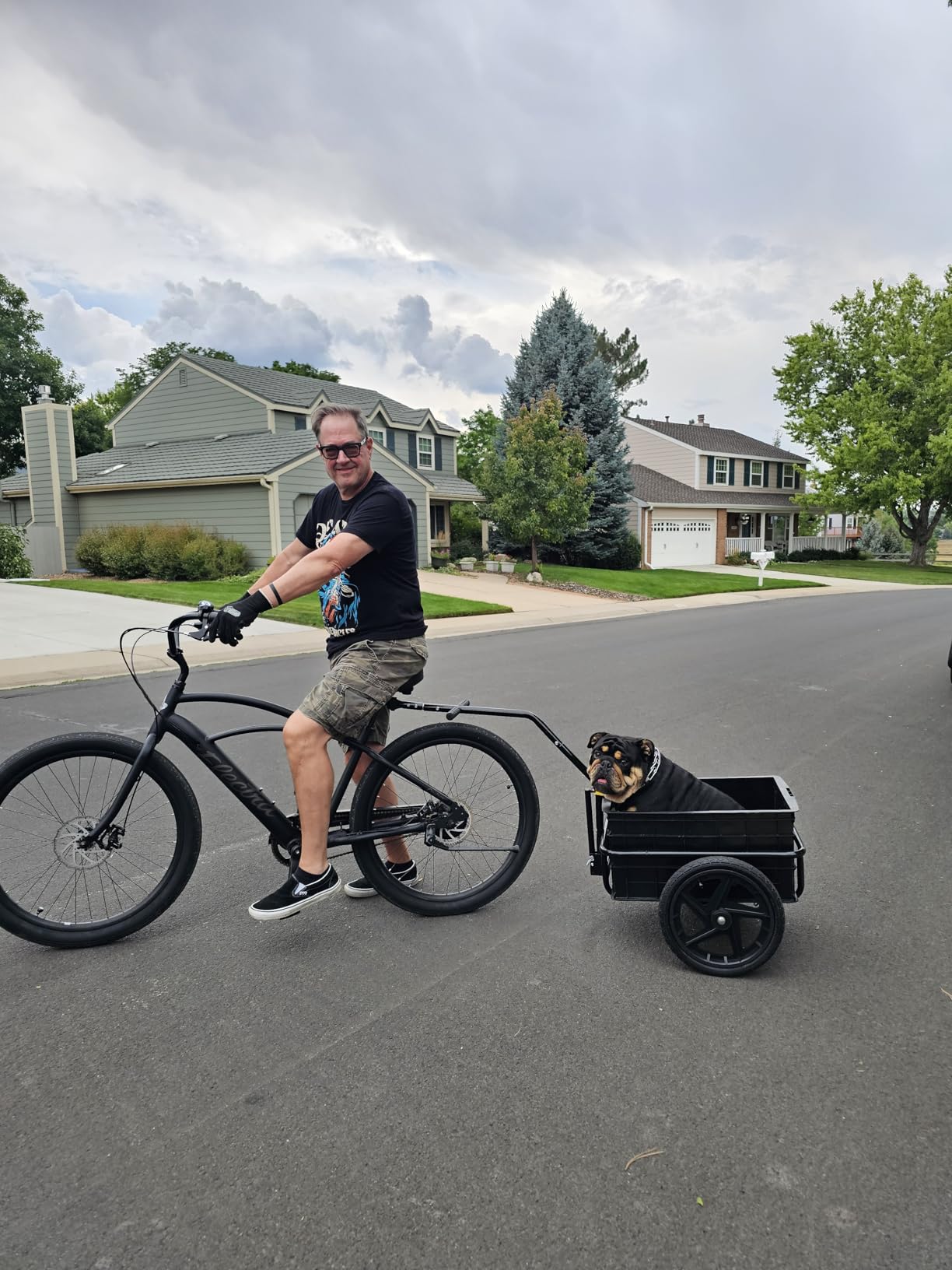 Aosom Bicycle Cargo Trailer with Removable Box and Waterproof Cover, Bike Wagon Trailer with Two 16in Wheels customer photo 2