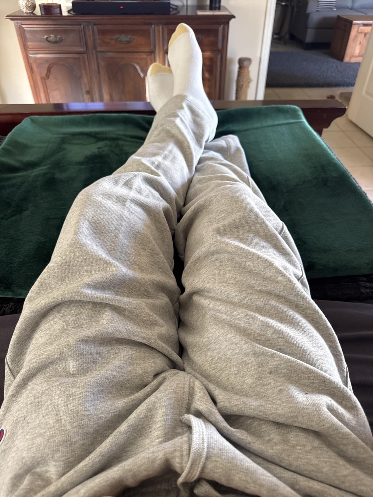 Men's Open-Bottom Fleece Sweatpants, Standard Fit, Midweight Fleece, Available in Regular and Big & Tall customer photo 1