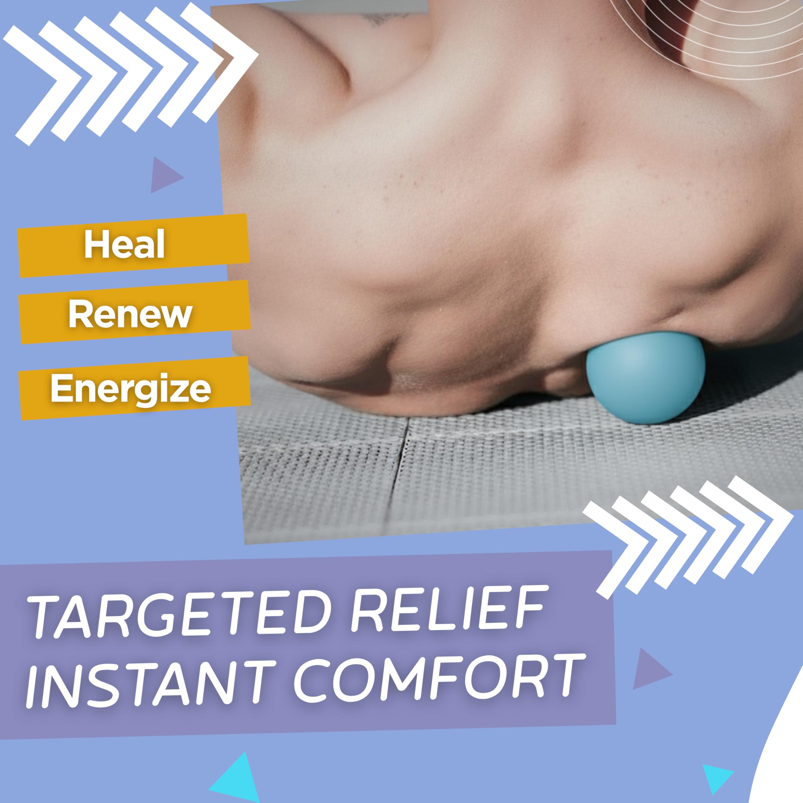Acupoint Massage Therapy Ball Set of 2 - Myofascial Release, Trigger Point & Deep Tissue - Lacrosse Ball for Back, Neck, Foot and Plantar Fasciitis Relief customer photo 2