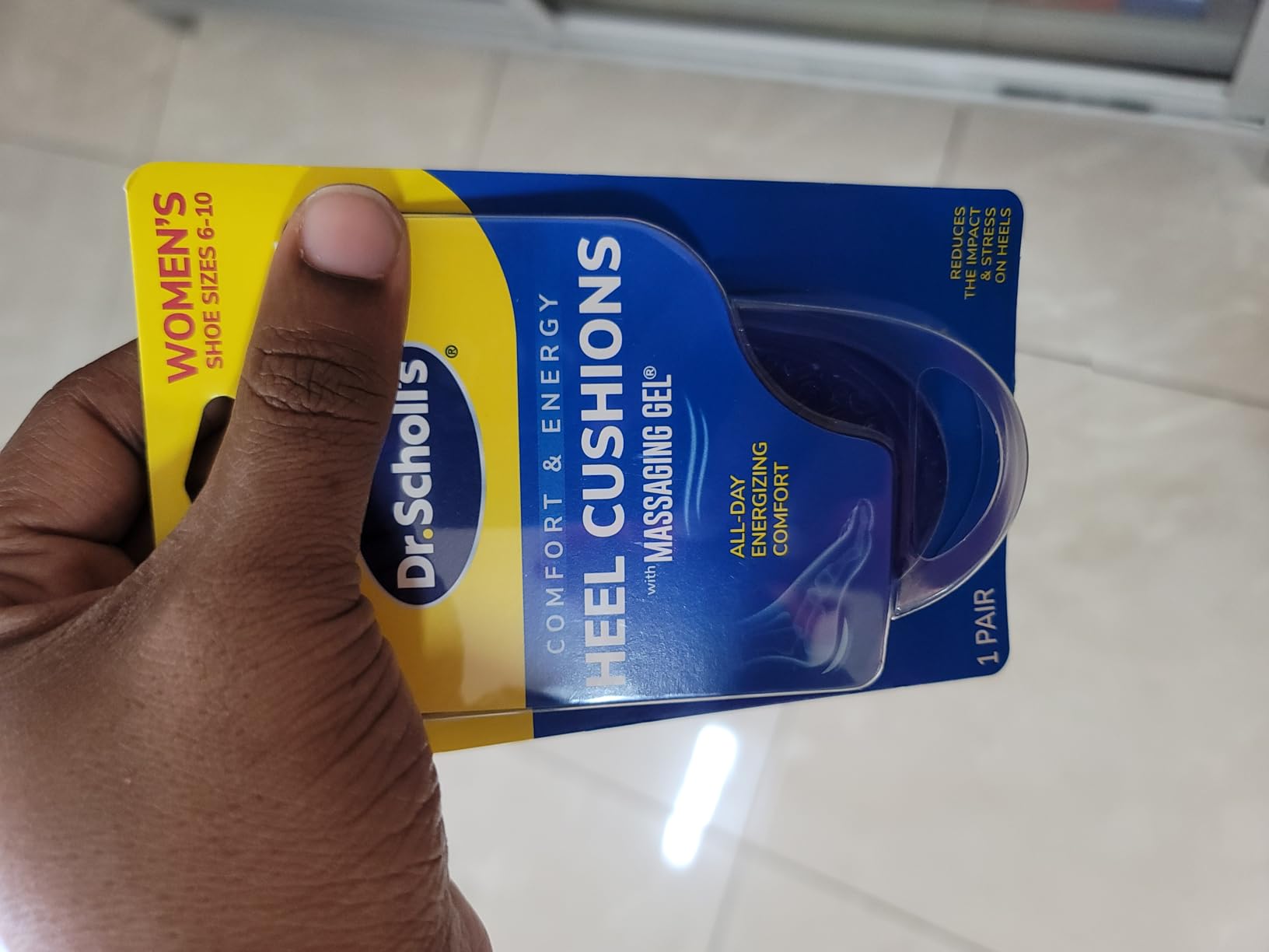 Dr. Scholl's Heel Cushions with Massaging Gel Advanced // All-Day Shock Absorption and Cushioning to Relieve Heel Discomfort customer photo 1