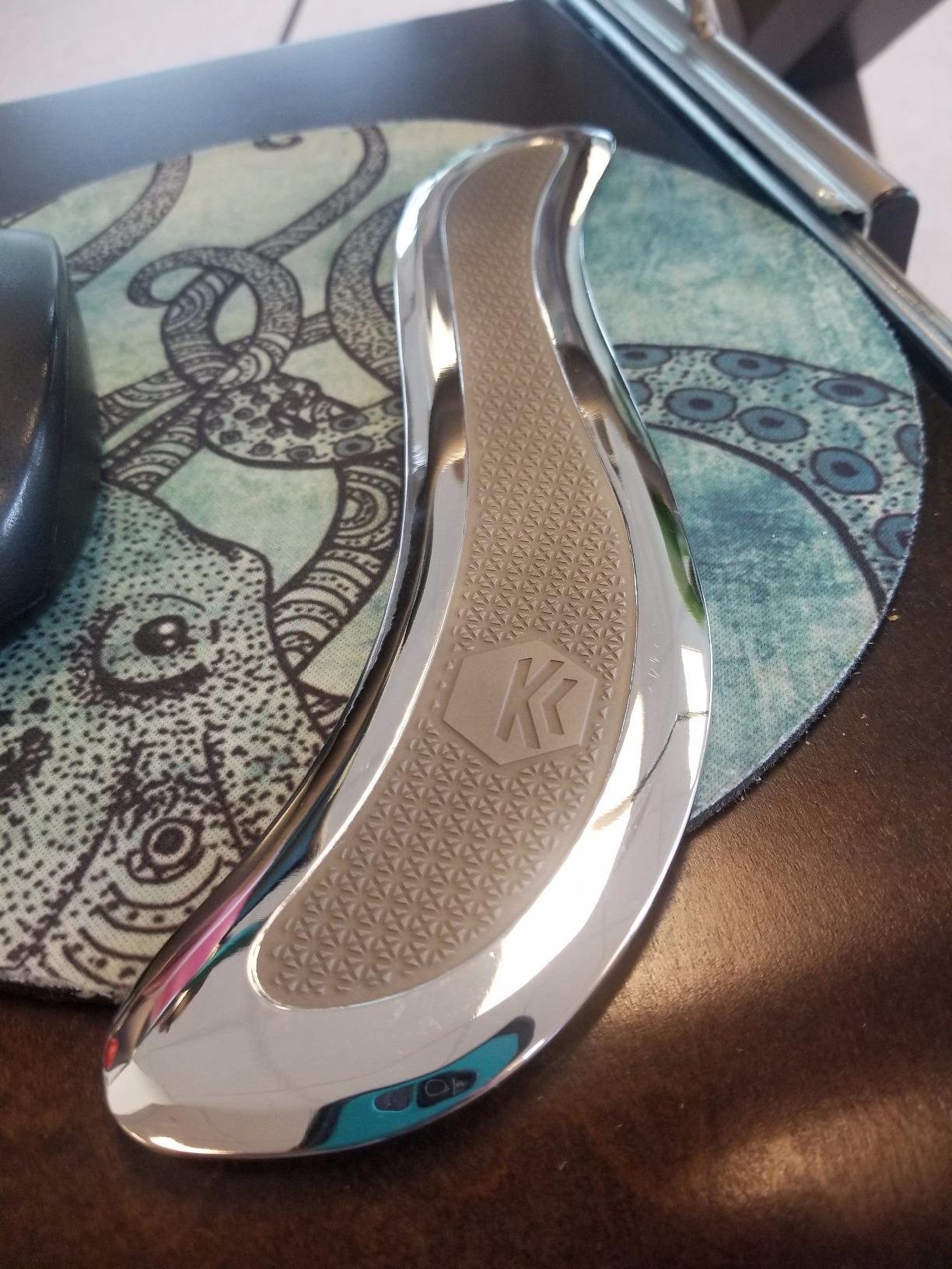 SIDEKICK Echo Muscle Scraper - Steel Gua Sha Tool - w/Patented Anti-Fatigue Grip - Full Kit Included - Designed for IASTM to Relieve Neck, Shoulder, Back and Muscle Pain (Stainless Steel) customer photo 2