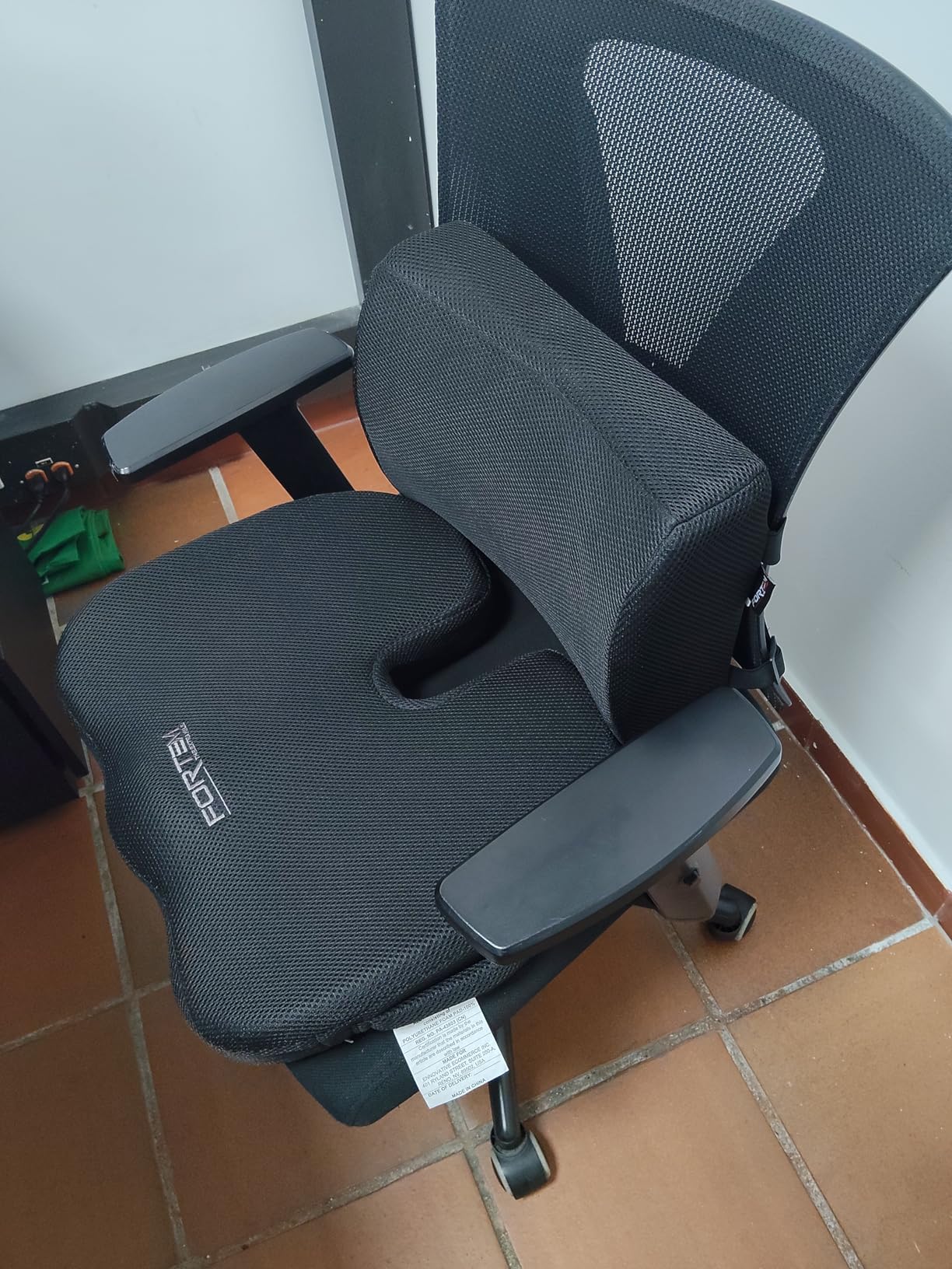 FORTEM Seat Cushion, Office Chair Cushion, Lumbar Support Pillow for Office Chair, Memory Foam Car Seat Cushions, Sciatica Coccyx Tailbone Pain Relief, Cushions for Back Support, Washable, Non Slip customer photo 1