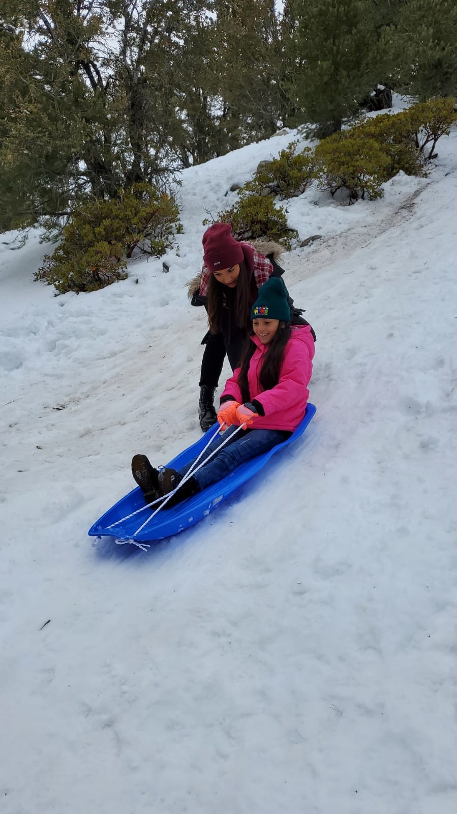 Slippery Racer Downhill Xtreme Flexible Adults and Kids Plastic Toboggan Snow Sled for Up to 2 Riders with Pull Rope and Handles customer photo 2