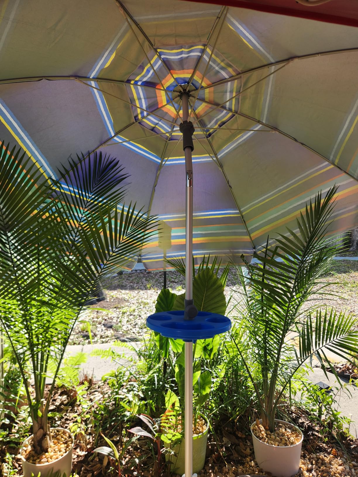 AMMSUN 7ft Heavy Duty High Wind Beach Umbrella Parasols with Sand Anchor Vent Tilt UPF 50+ Sun Protection Portable Outdoor Sunshade Umbrellas Carry Bag for Patio Garden Pool Backyard customer photo 2